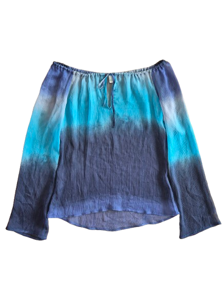Blouse à dégradé bleu