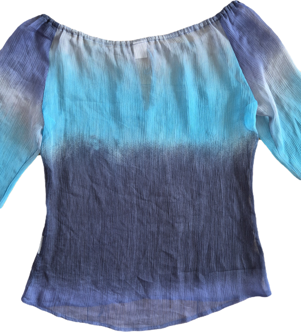 Blouse à dégradé bleu