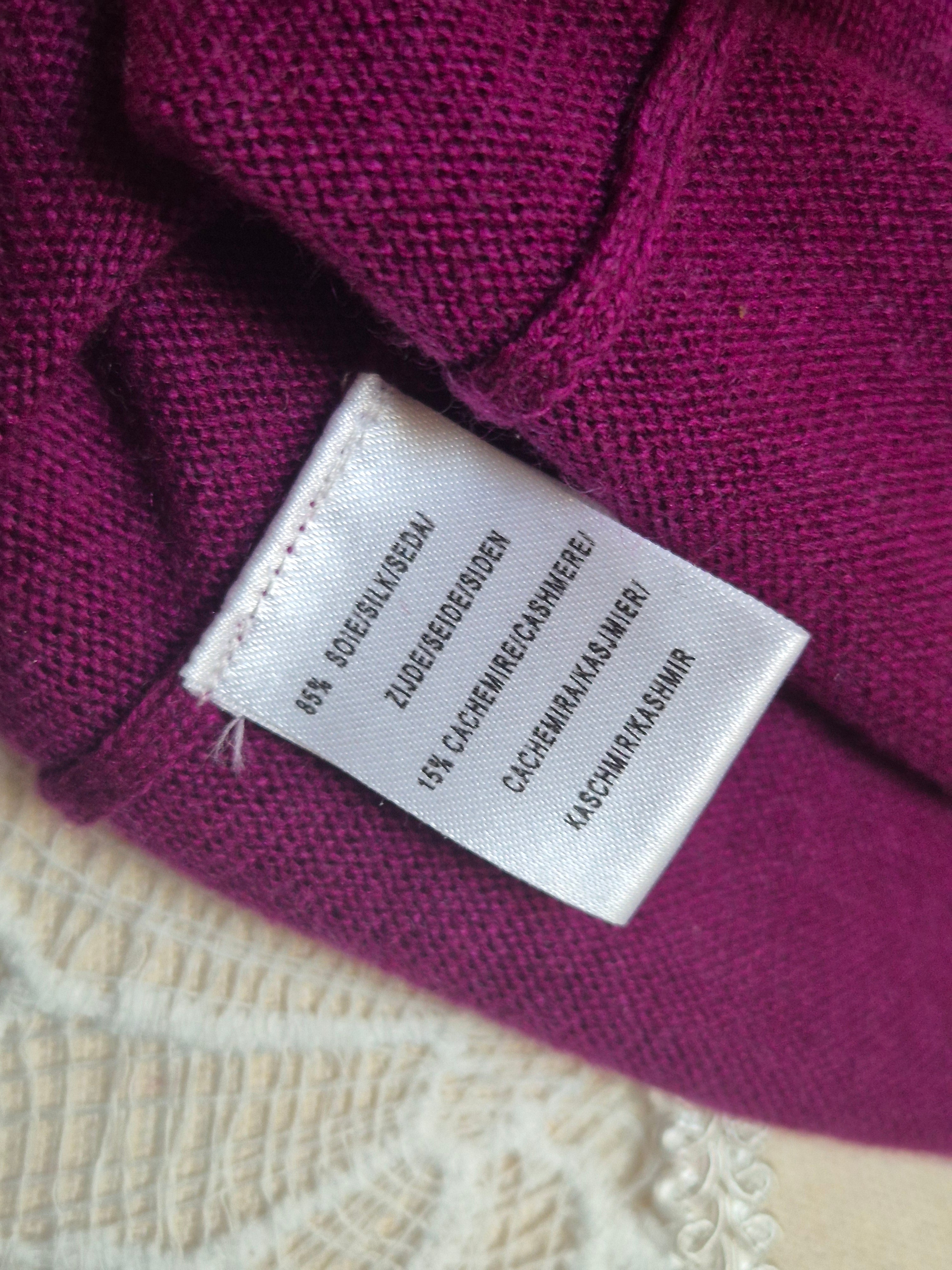Pull fuchsia en Soie et Cachemire