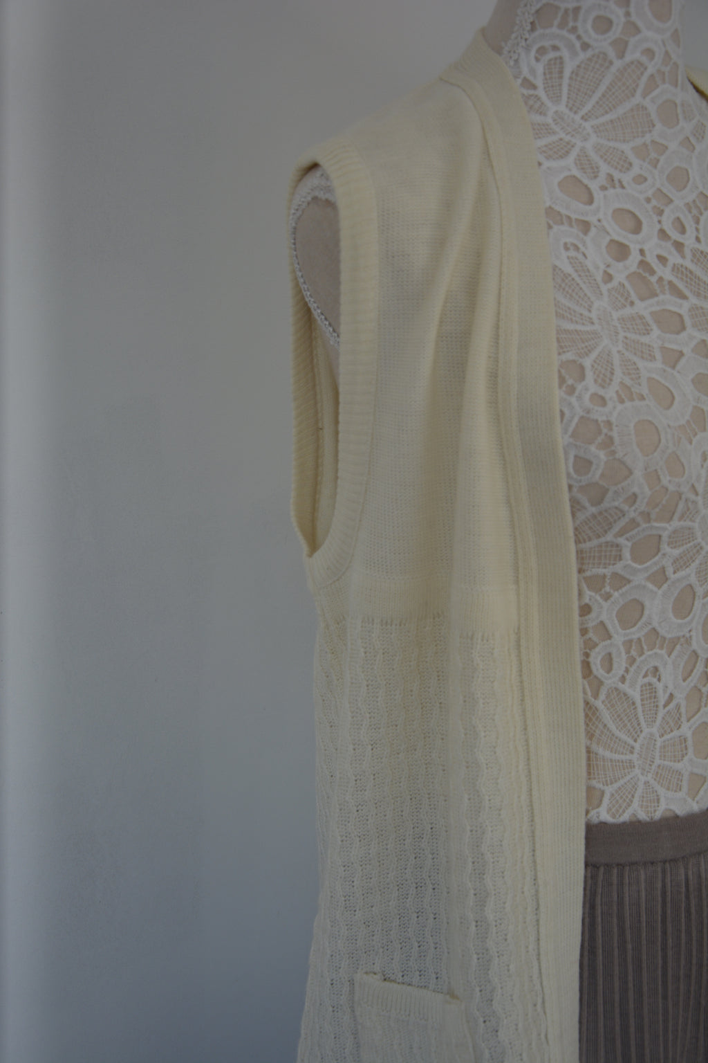 Cardigan mailles écrues