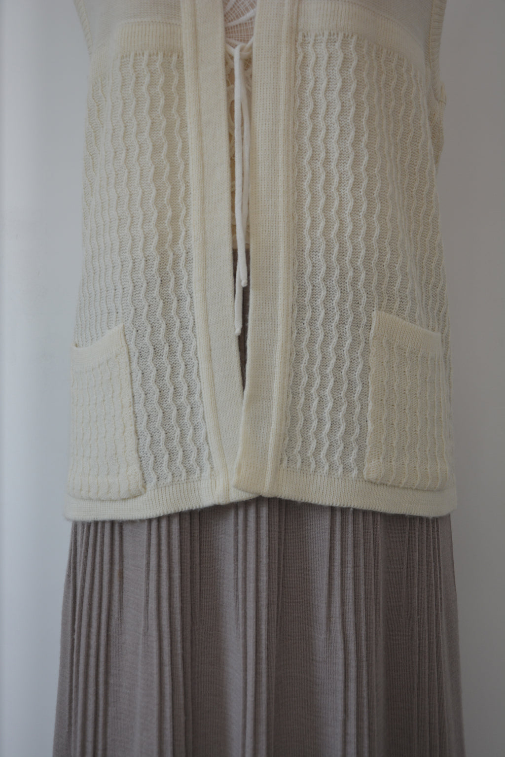 Cardigan mailles écrues