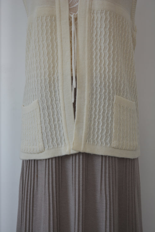 Cardigan mailles écrues