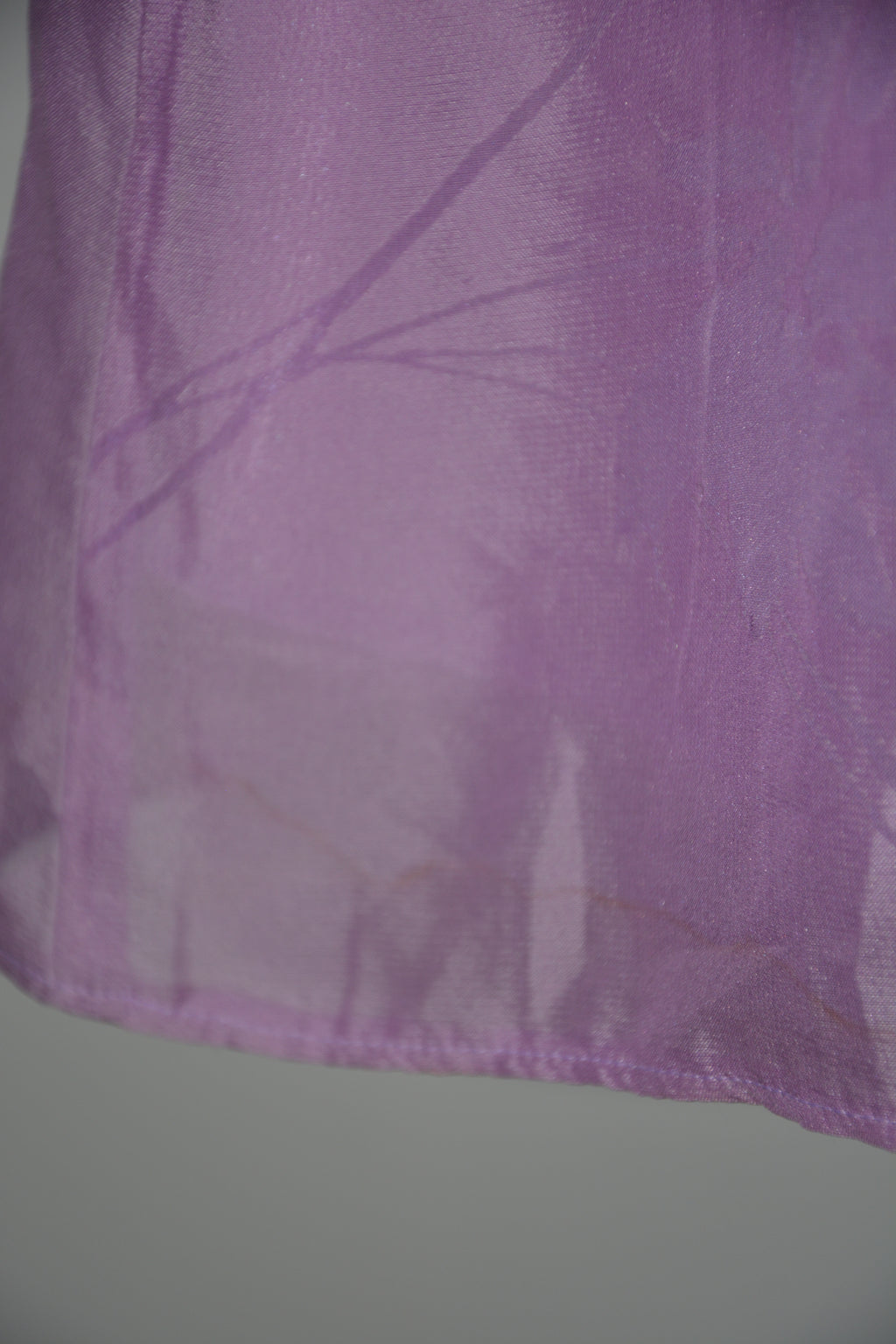 Jupe en soie violette à fleurs