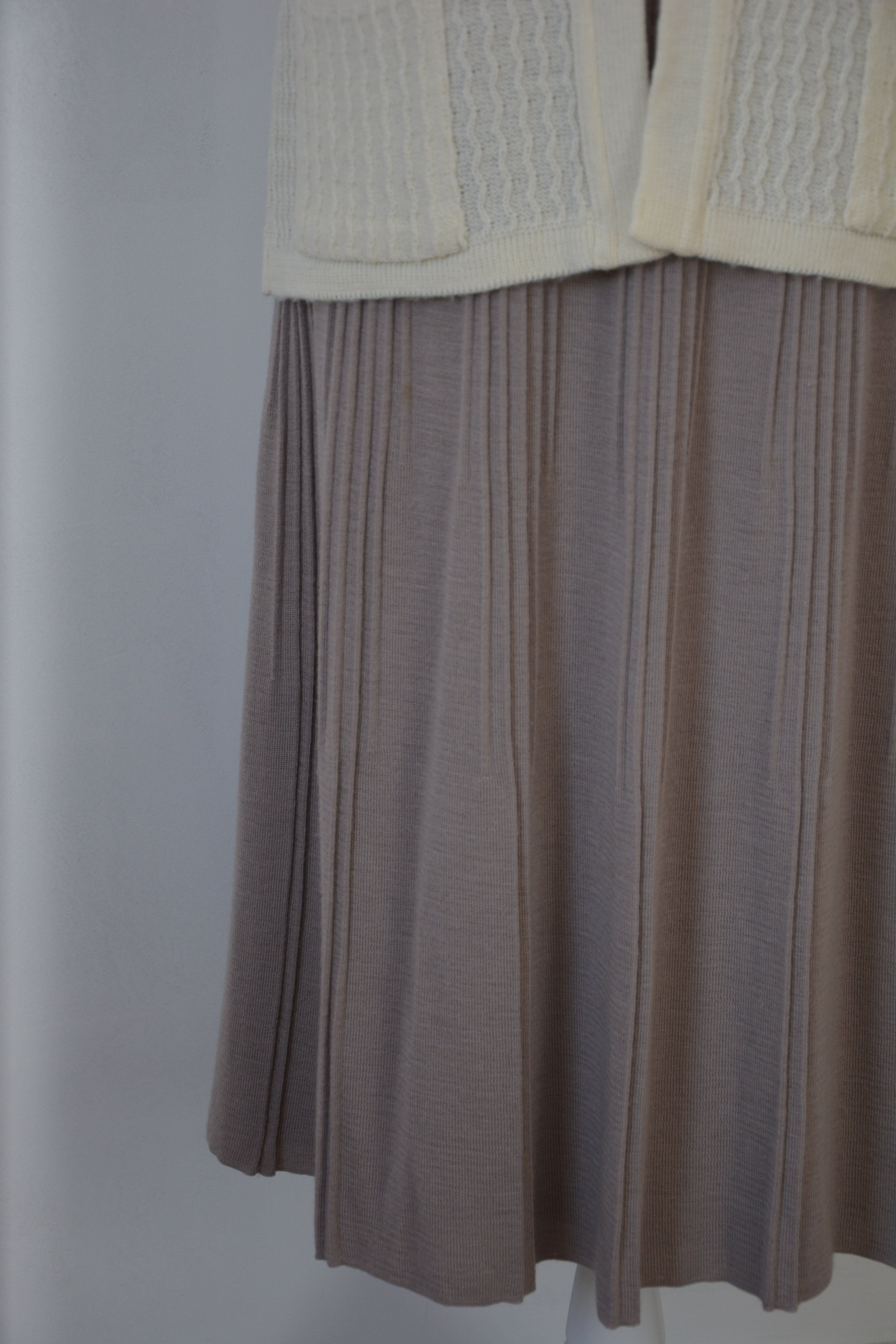 Jupe en laine beige - Fabriquée en France