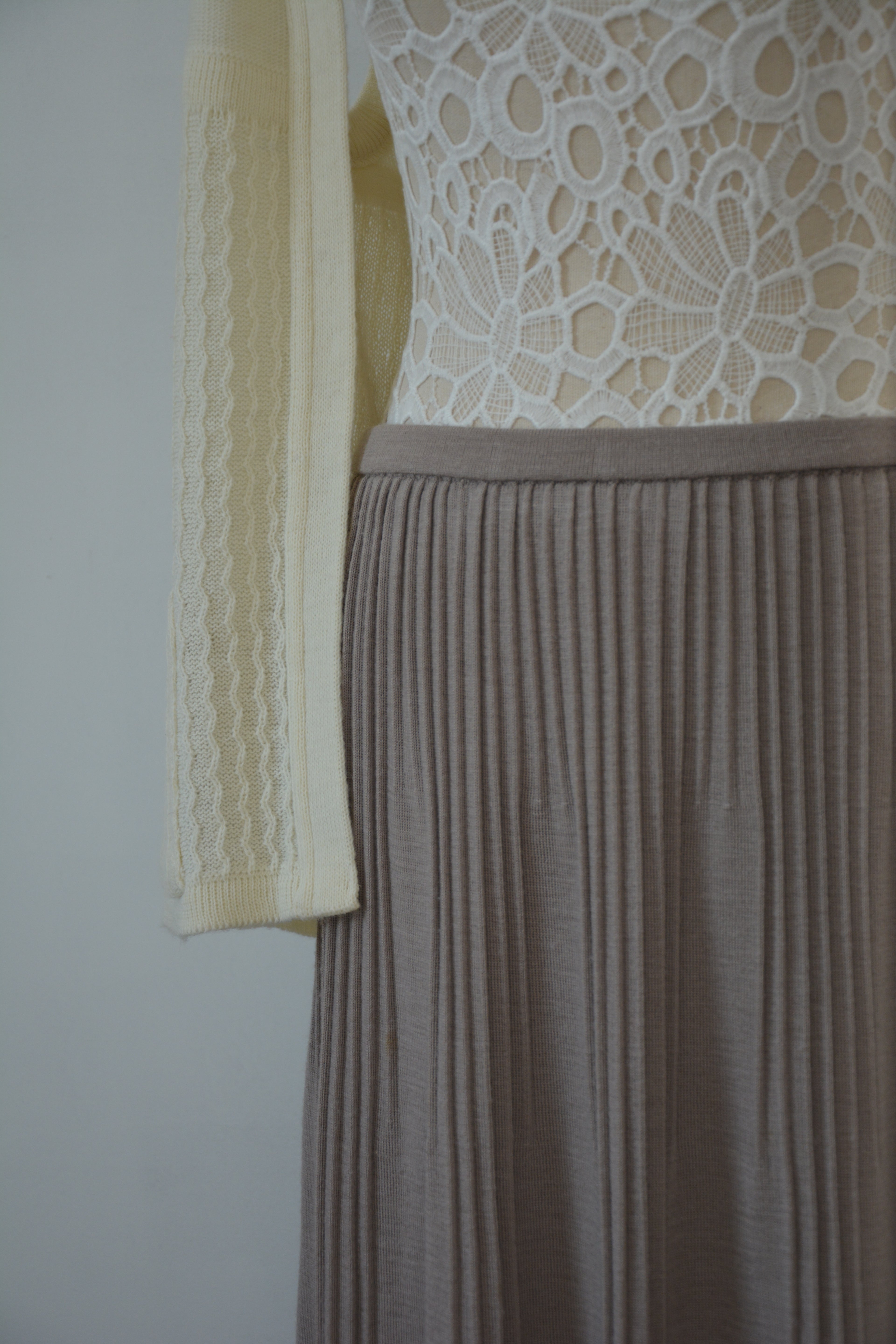 Jupe en laine beige - Fabriquée en France