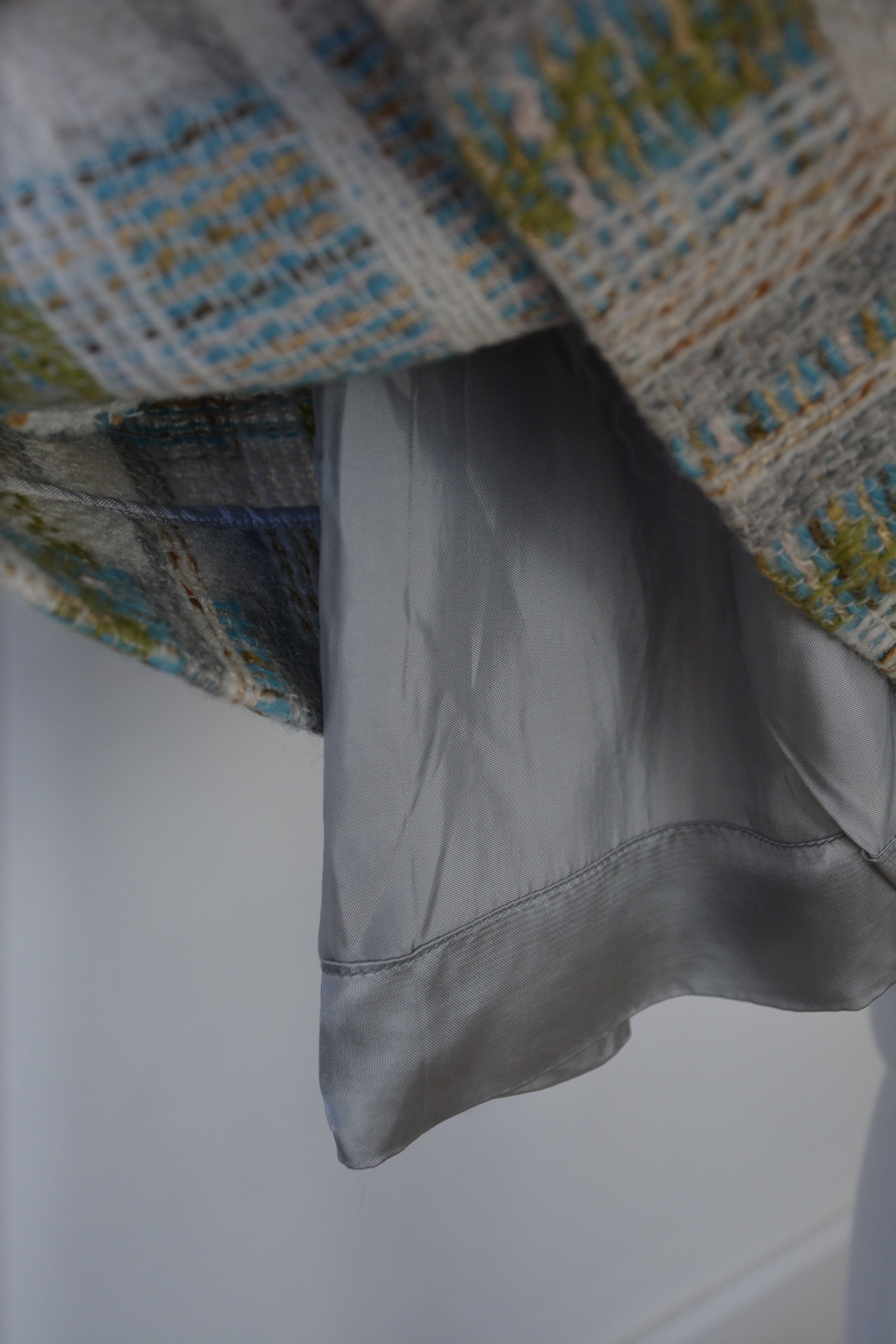 Jupe tweed à carreaux pastel