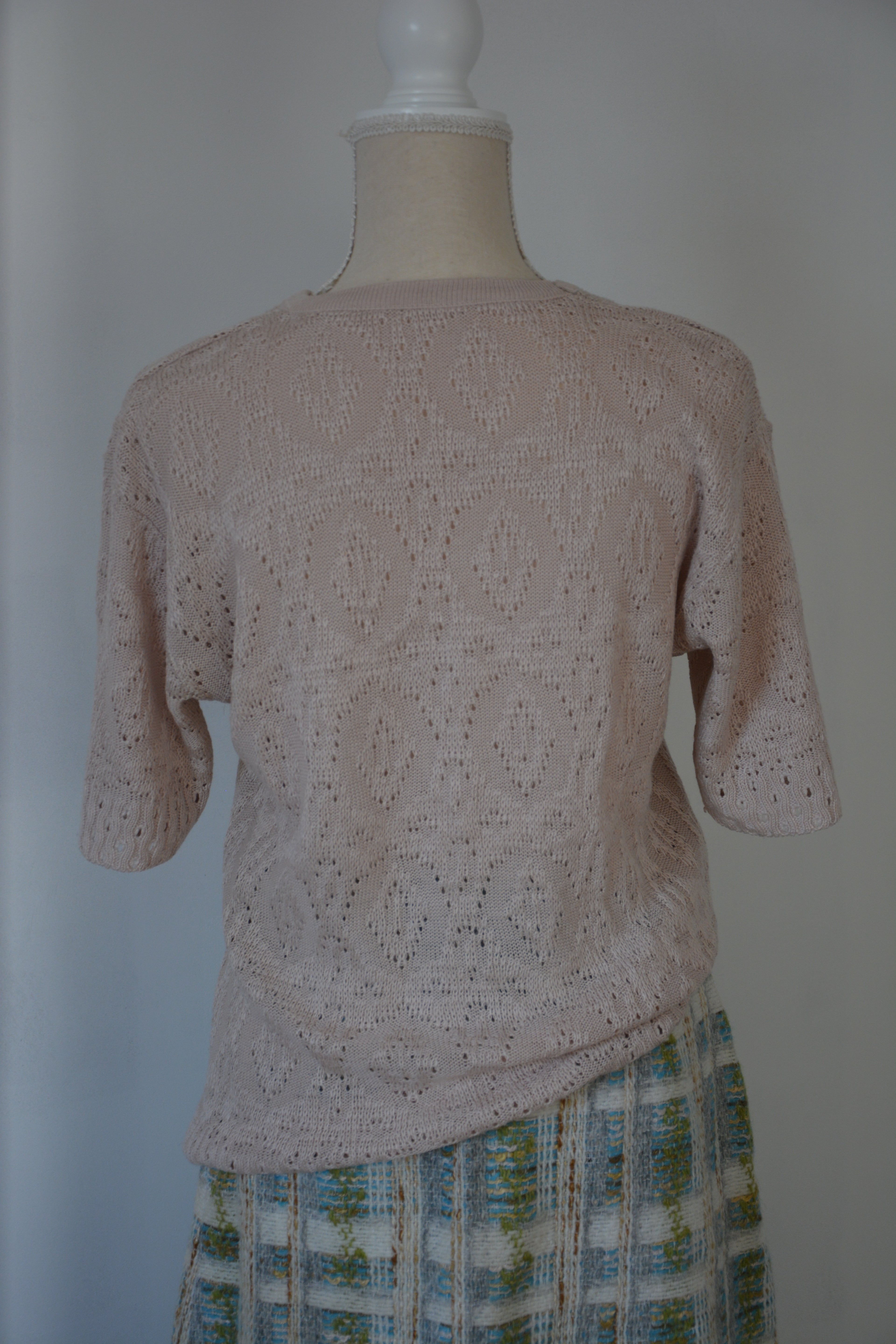 Pull crochet beige