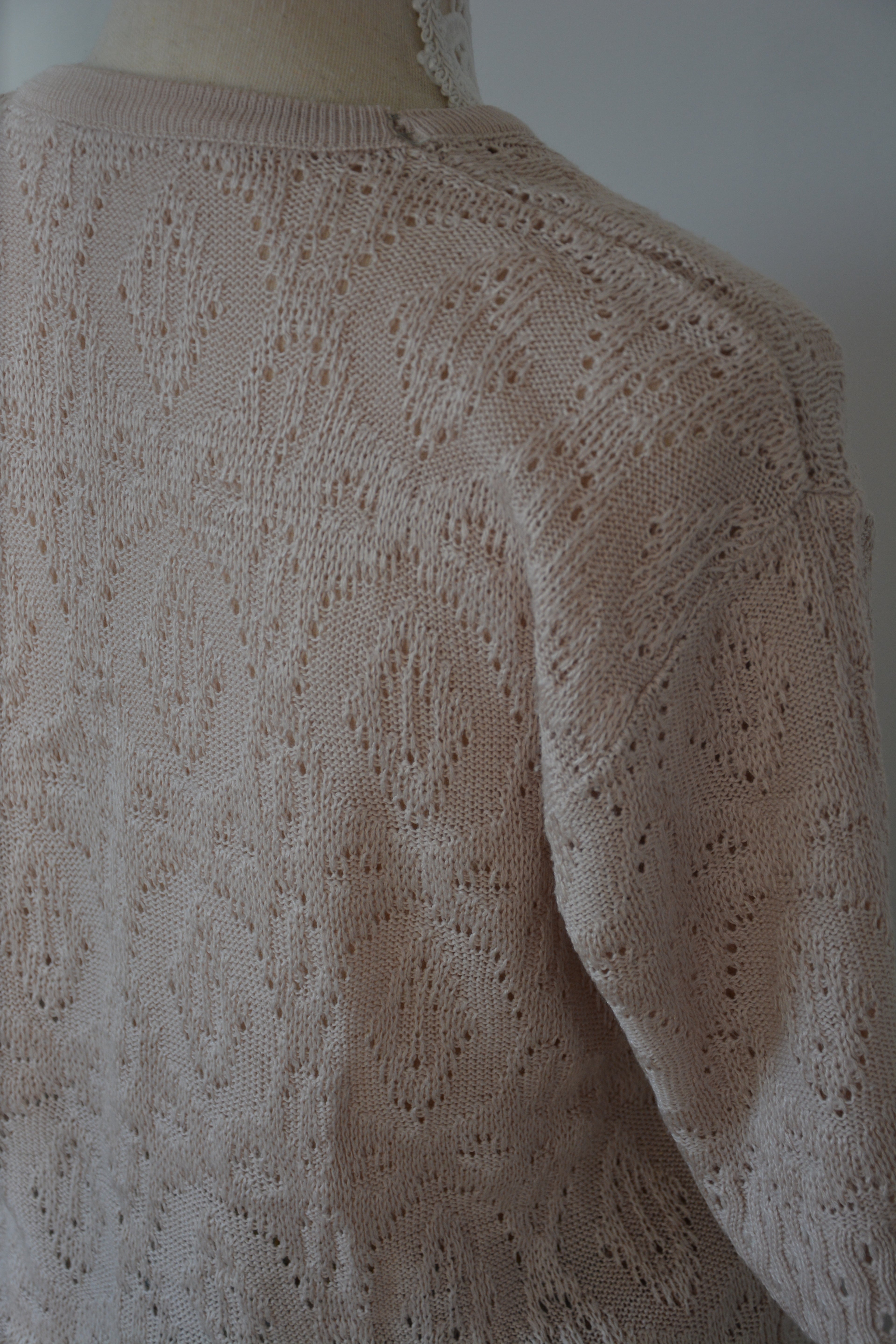 Pull crochet beige