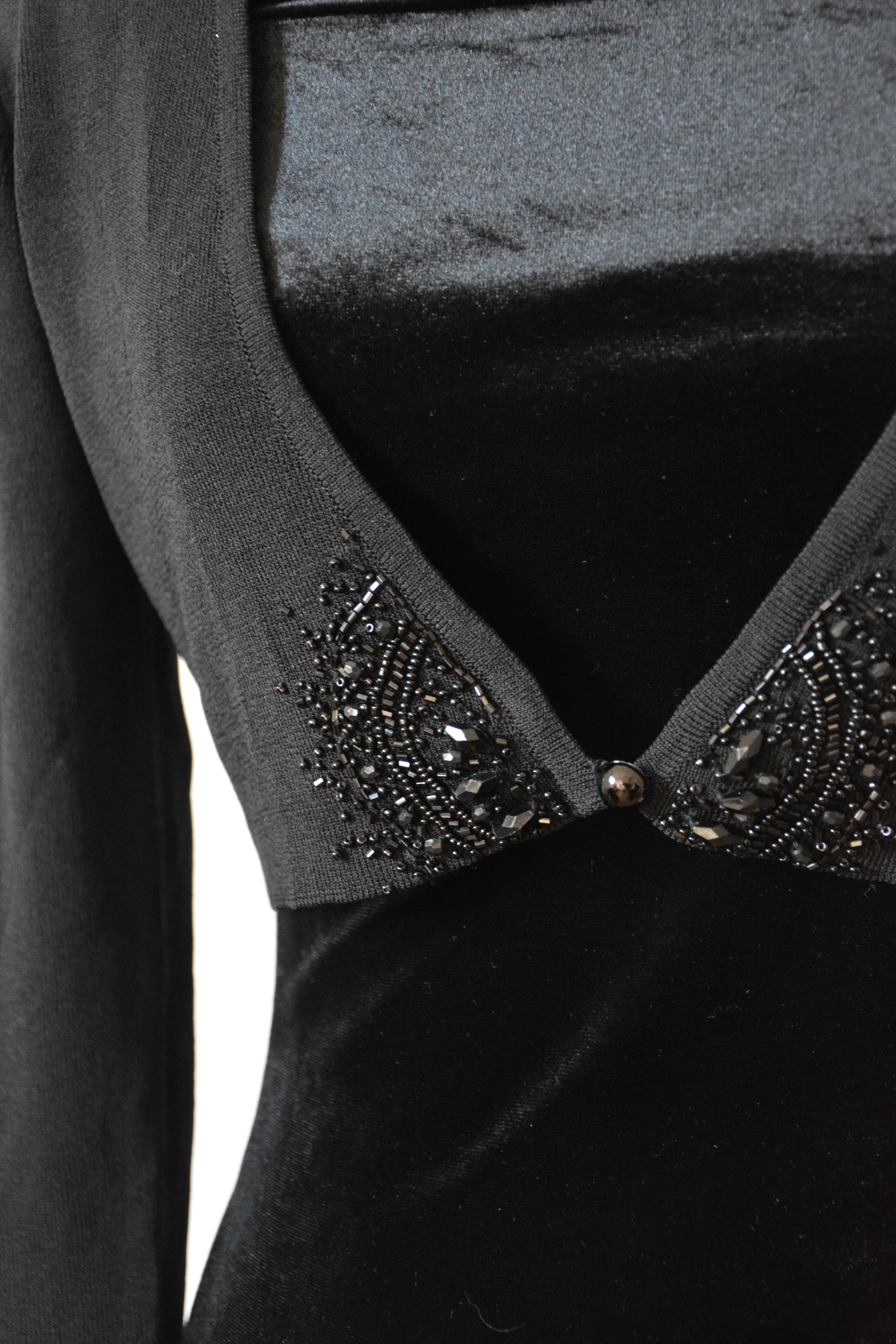 Gilet boléro court à strass