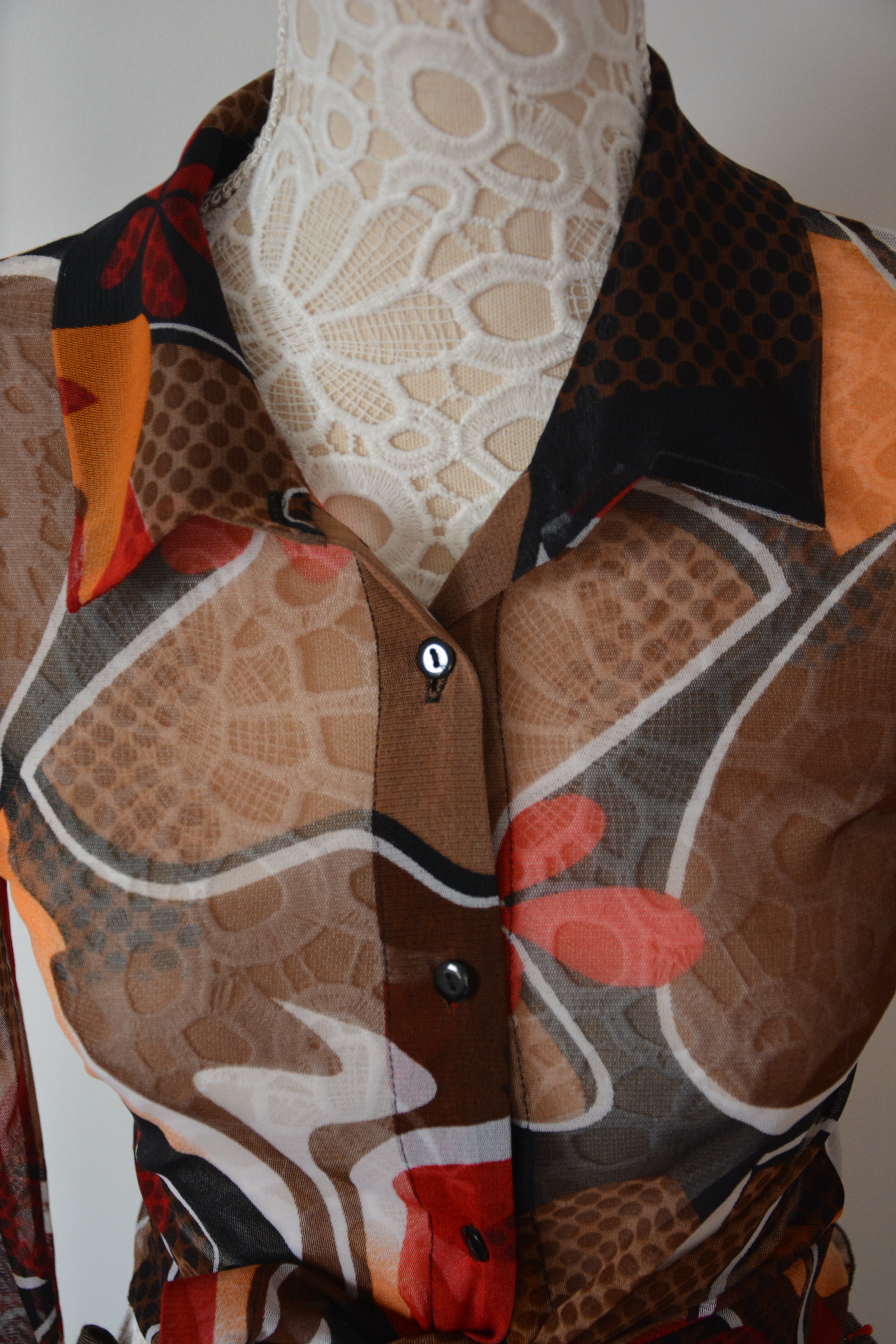 Chemise en mesh à imprimé