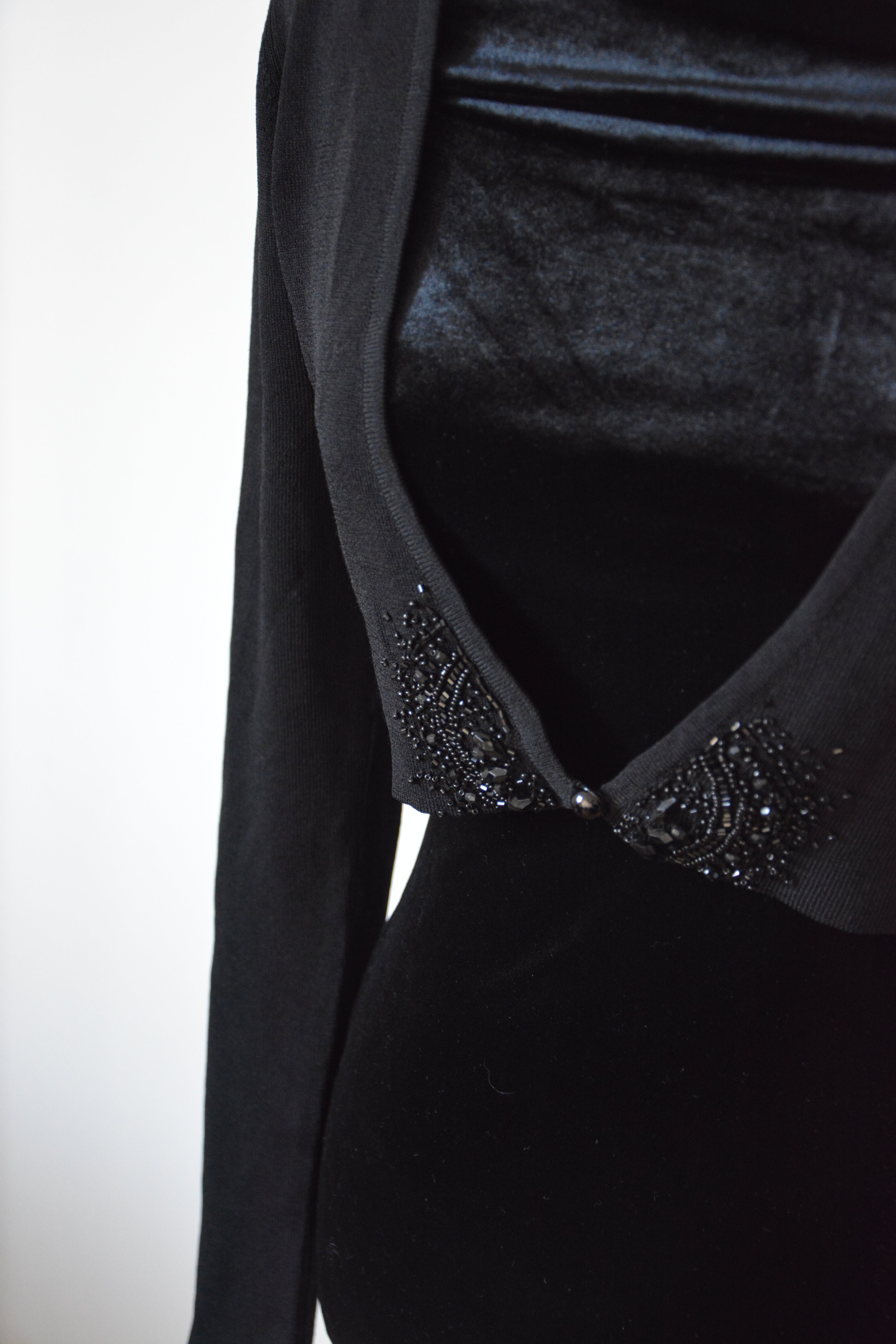 Gilet boléro court à strass
