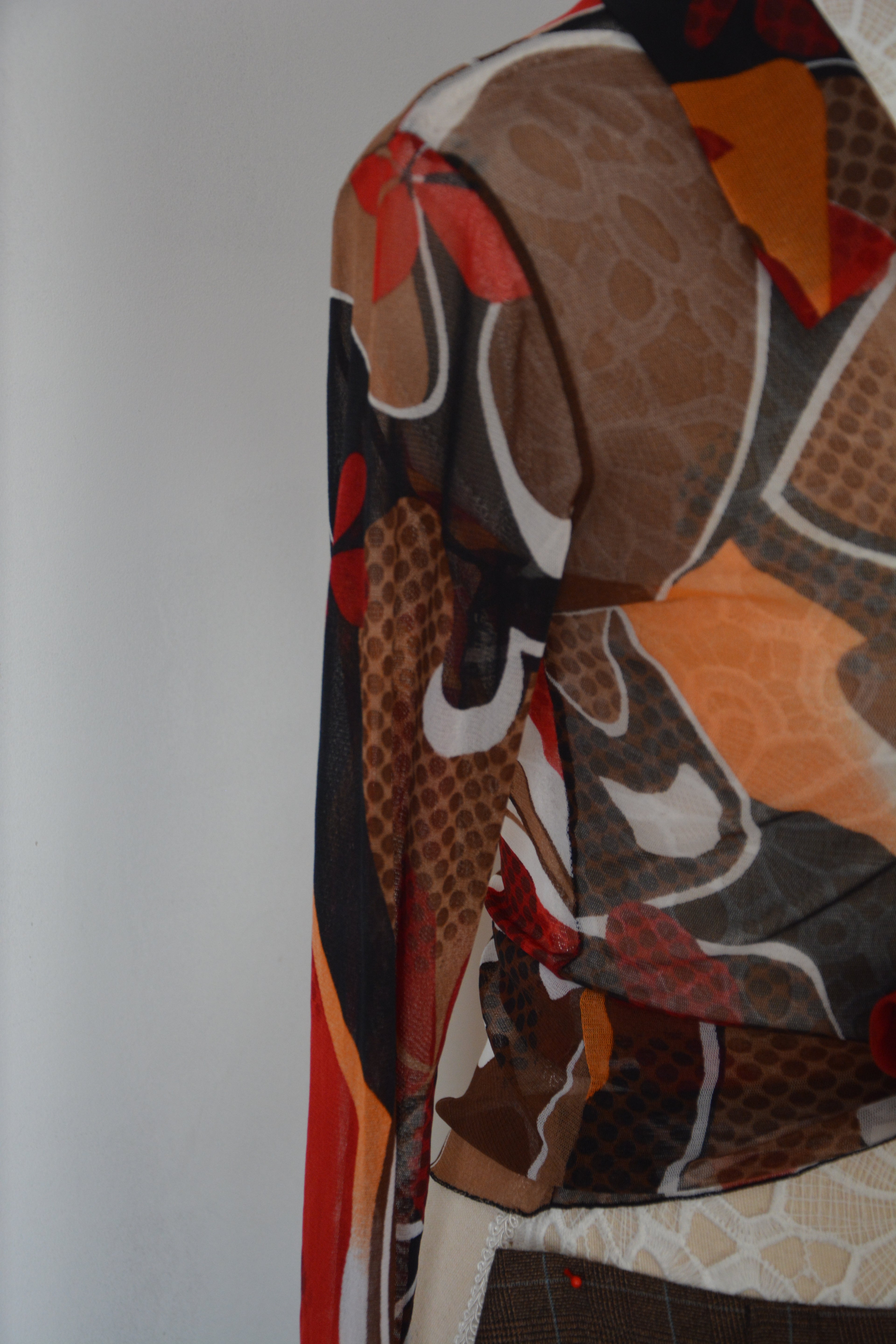 Chemise en mesh à imprimé