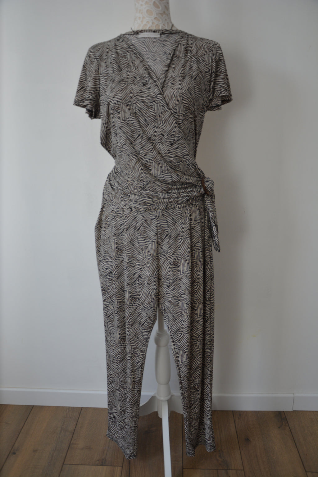 Combinaison marron à imprimé