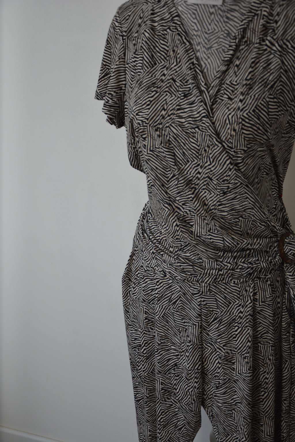 Combinaison marron à imprimé