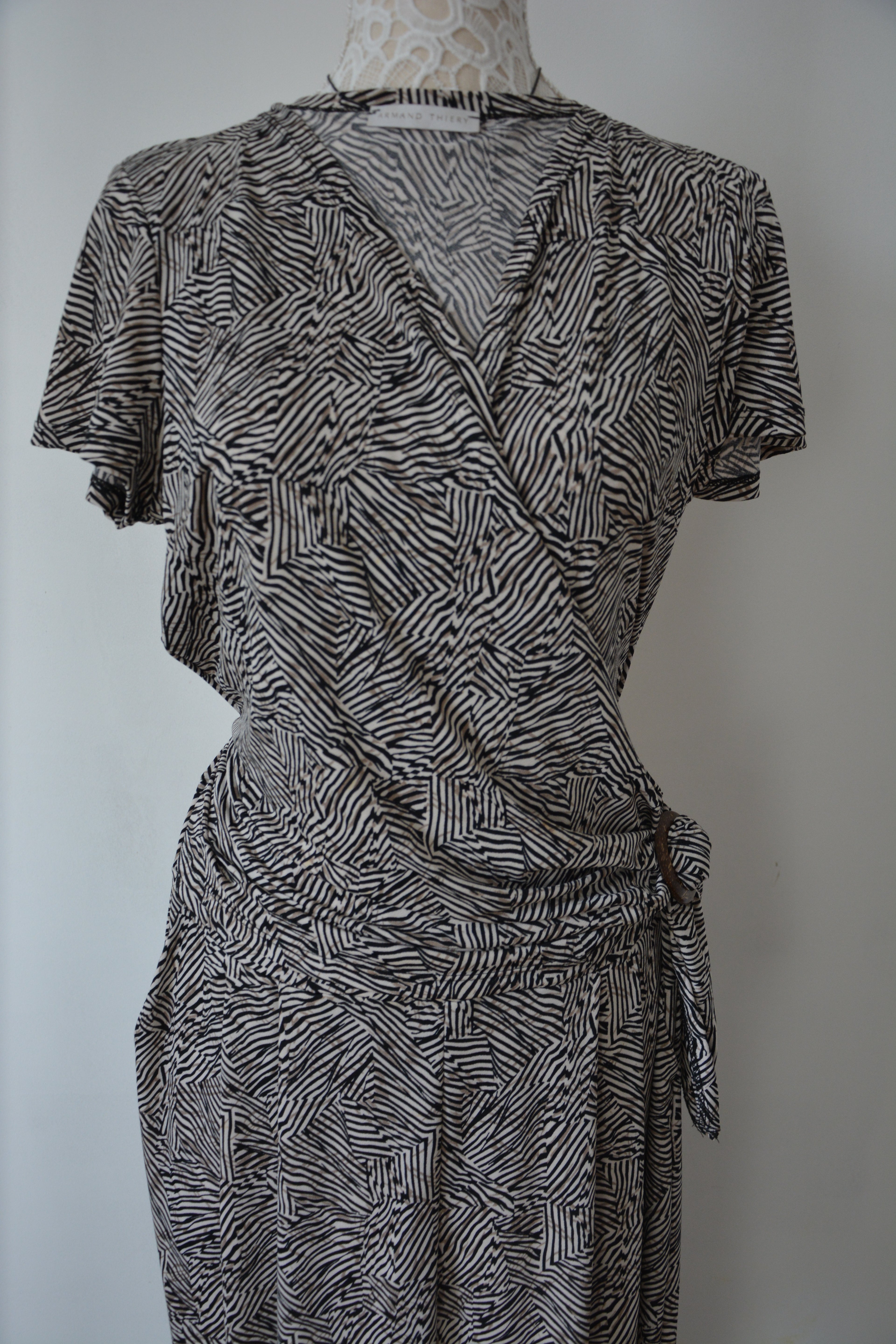 Combinaison marron à imprimé