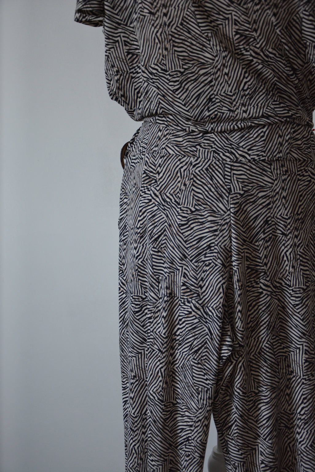 Combinaison marron à imprimé