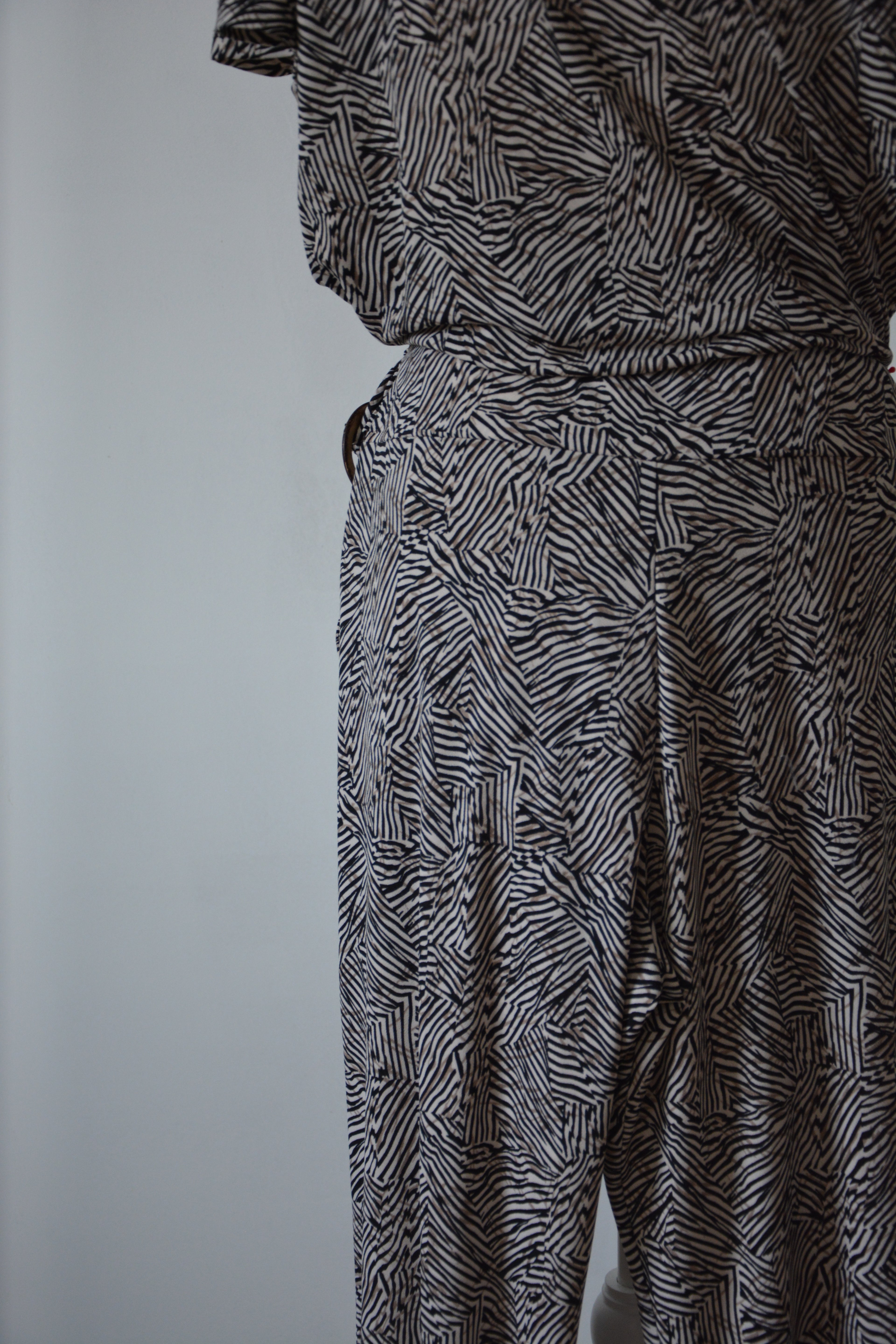 Combinaison marron à imprimé