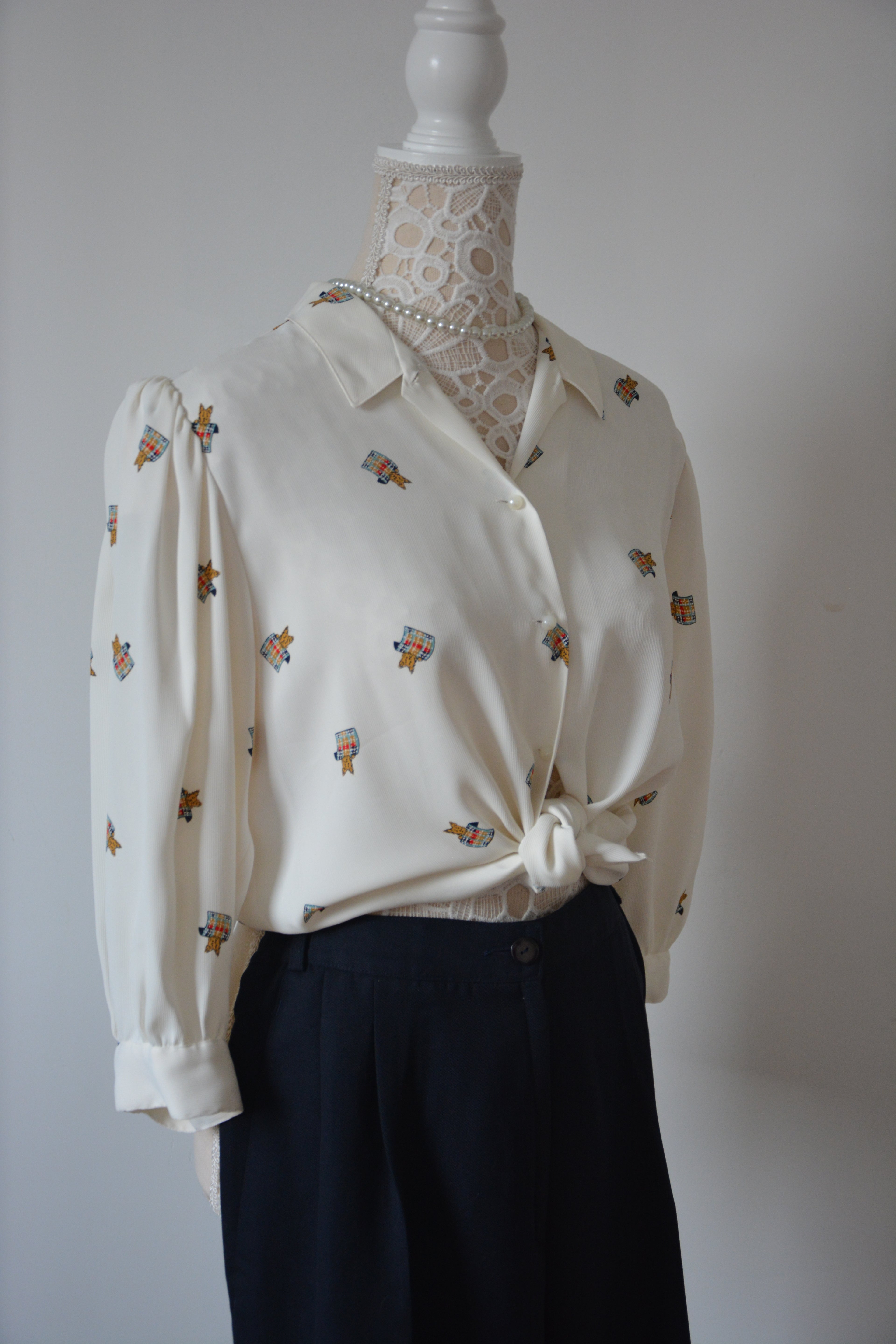 Chemise fluide à motif chiens - Fabriquée en France