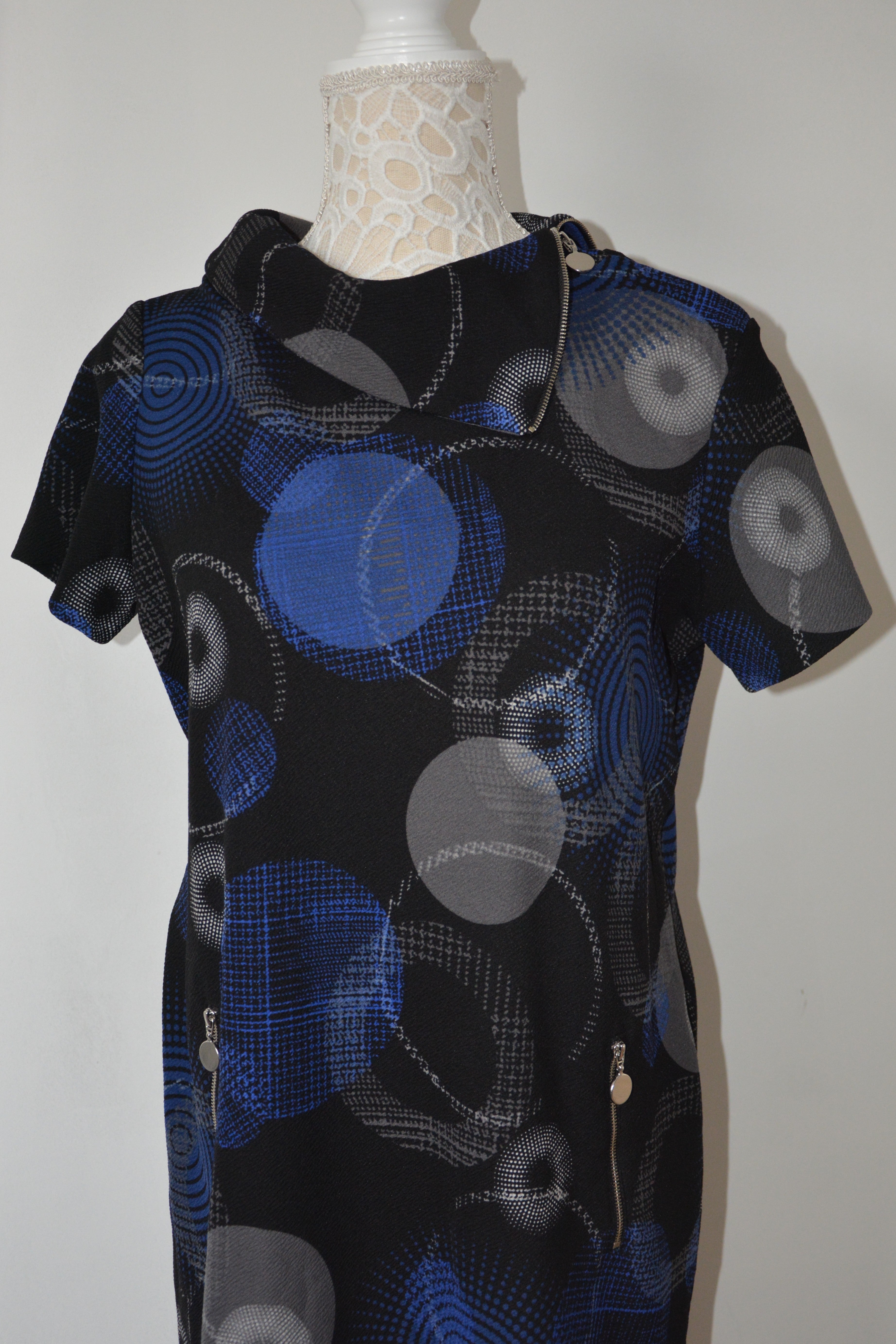 Robe midi à imprimé retro