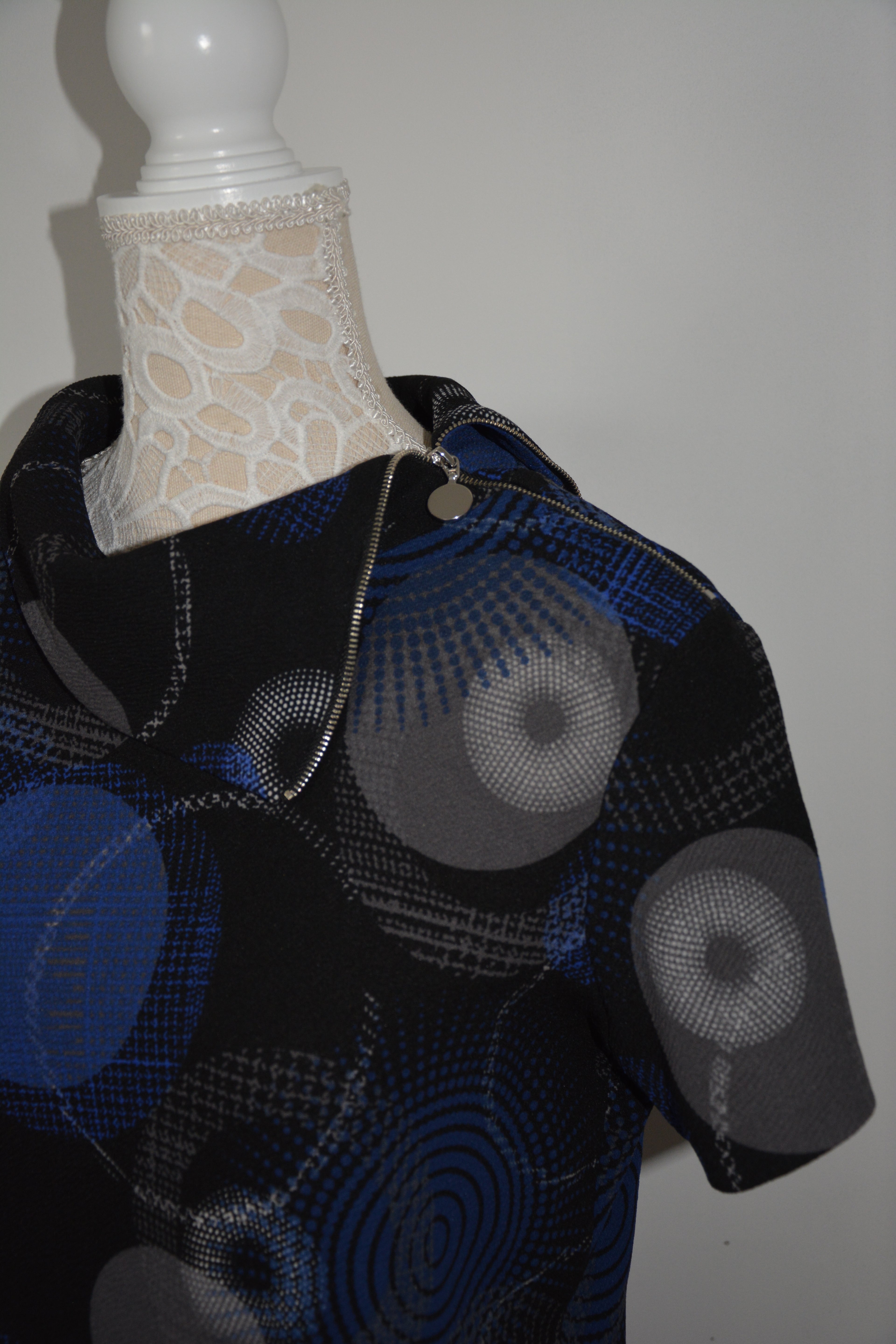 Robe midi à imprimé retro