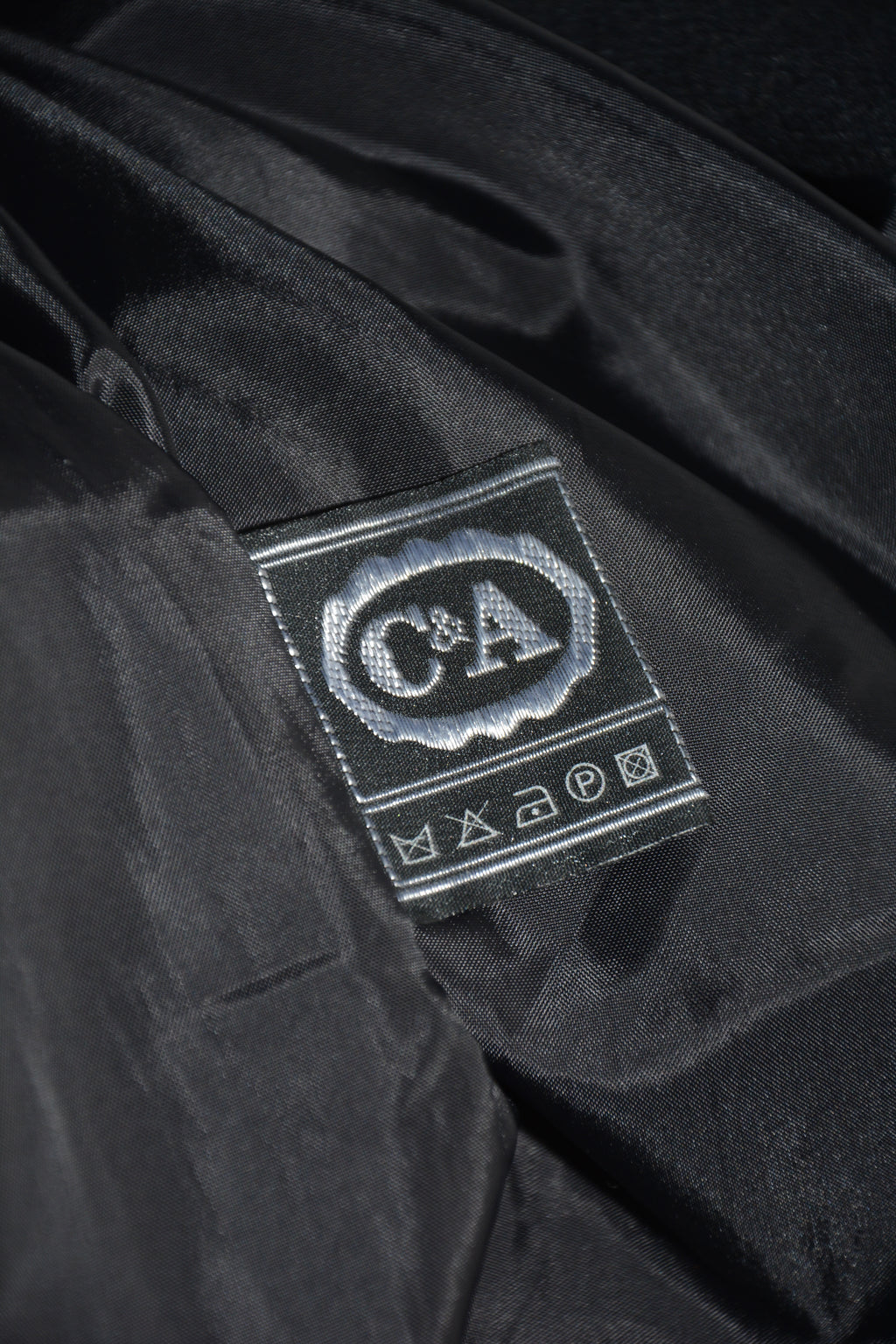 Manteau long noir en Laine