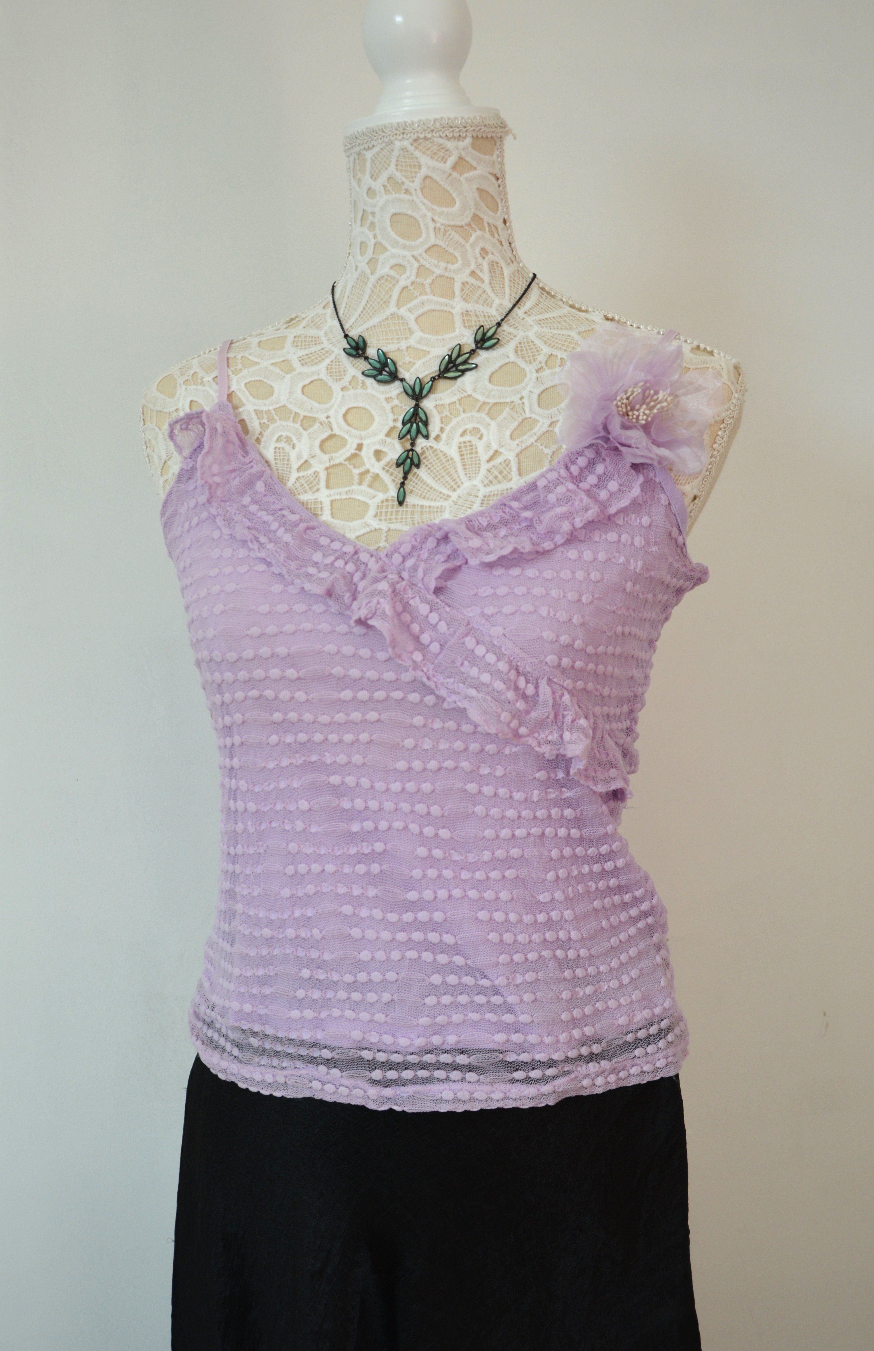 Top à bretelles en mesh