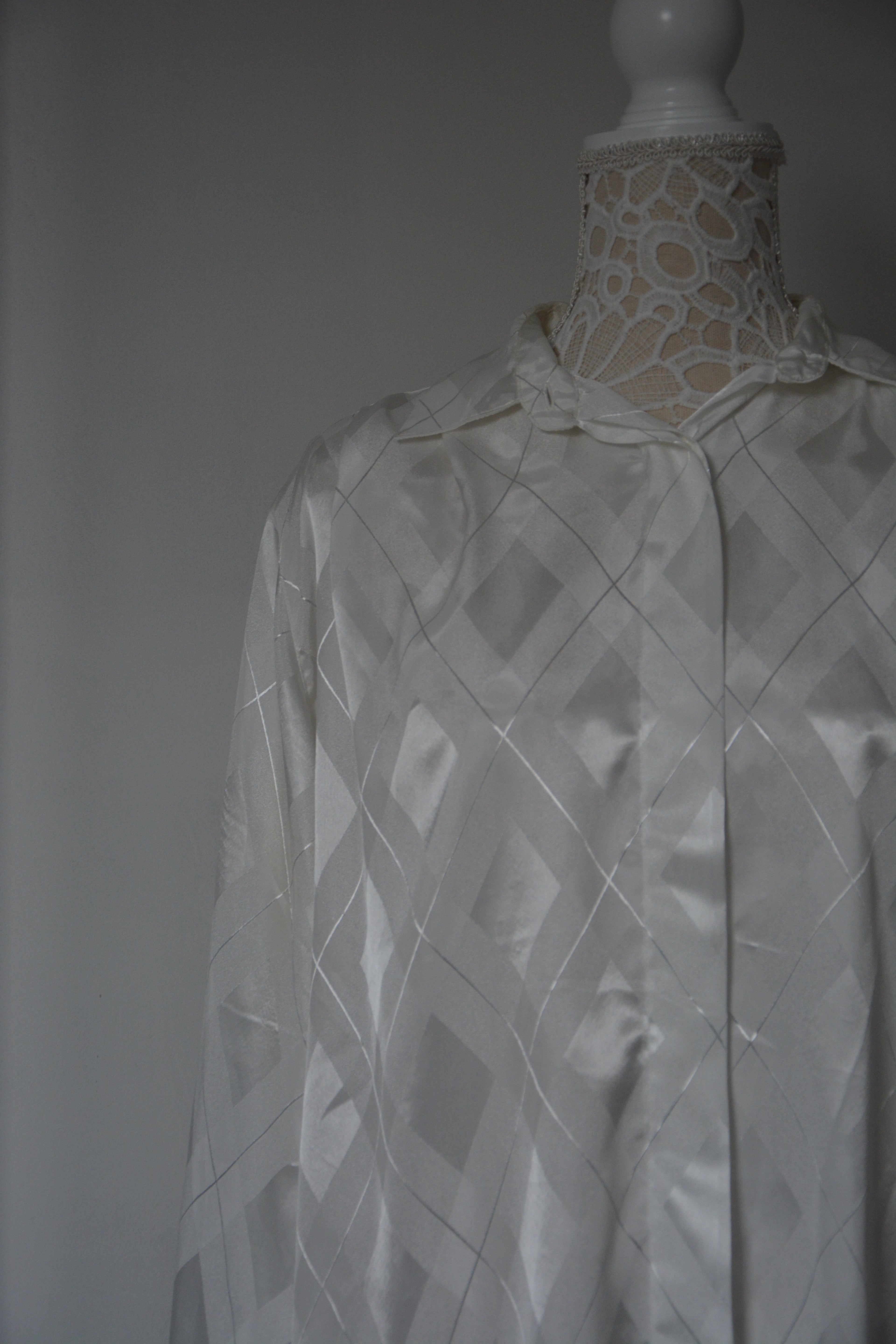 Chemise effet satinée à losanges - Fabriquée en France