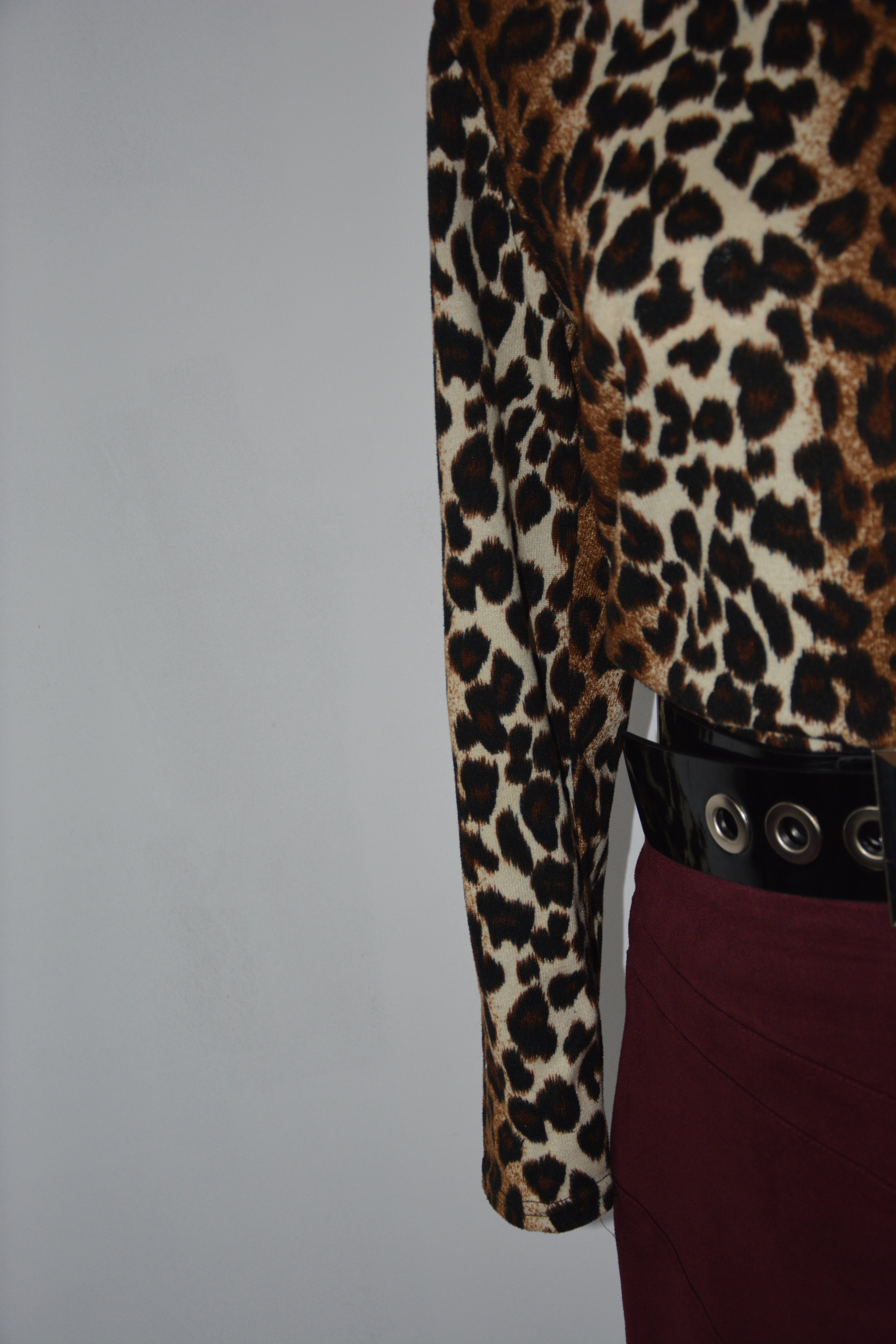 Top manches longues léopard