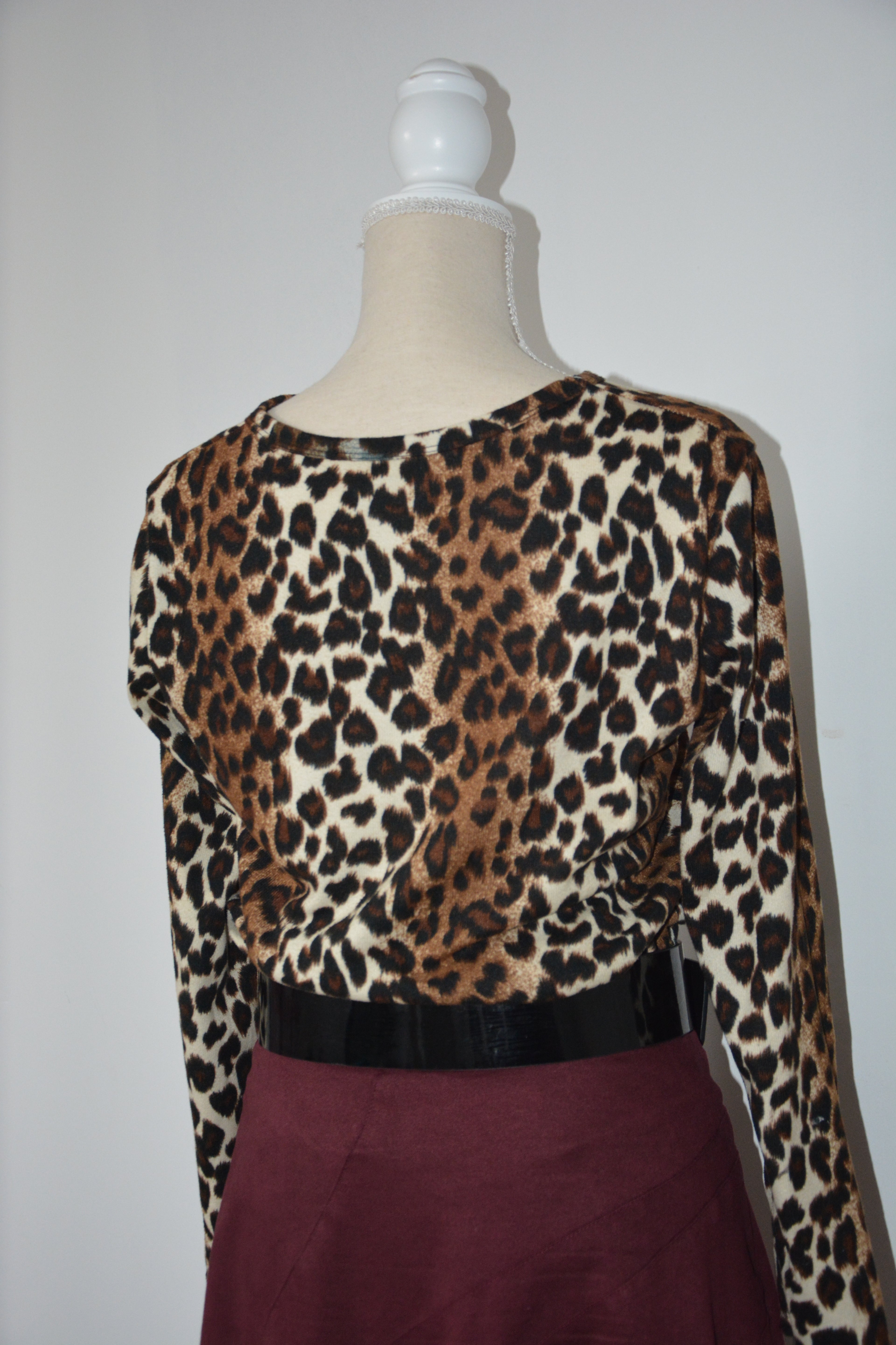 Top manches longues léopard