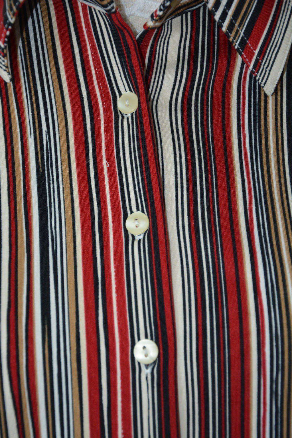 Chemise retro imprimé rayures 