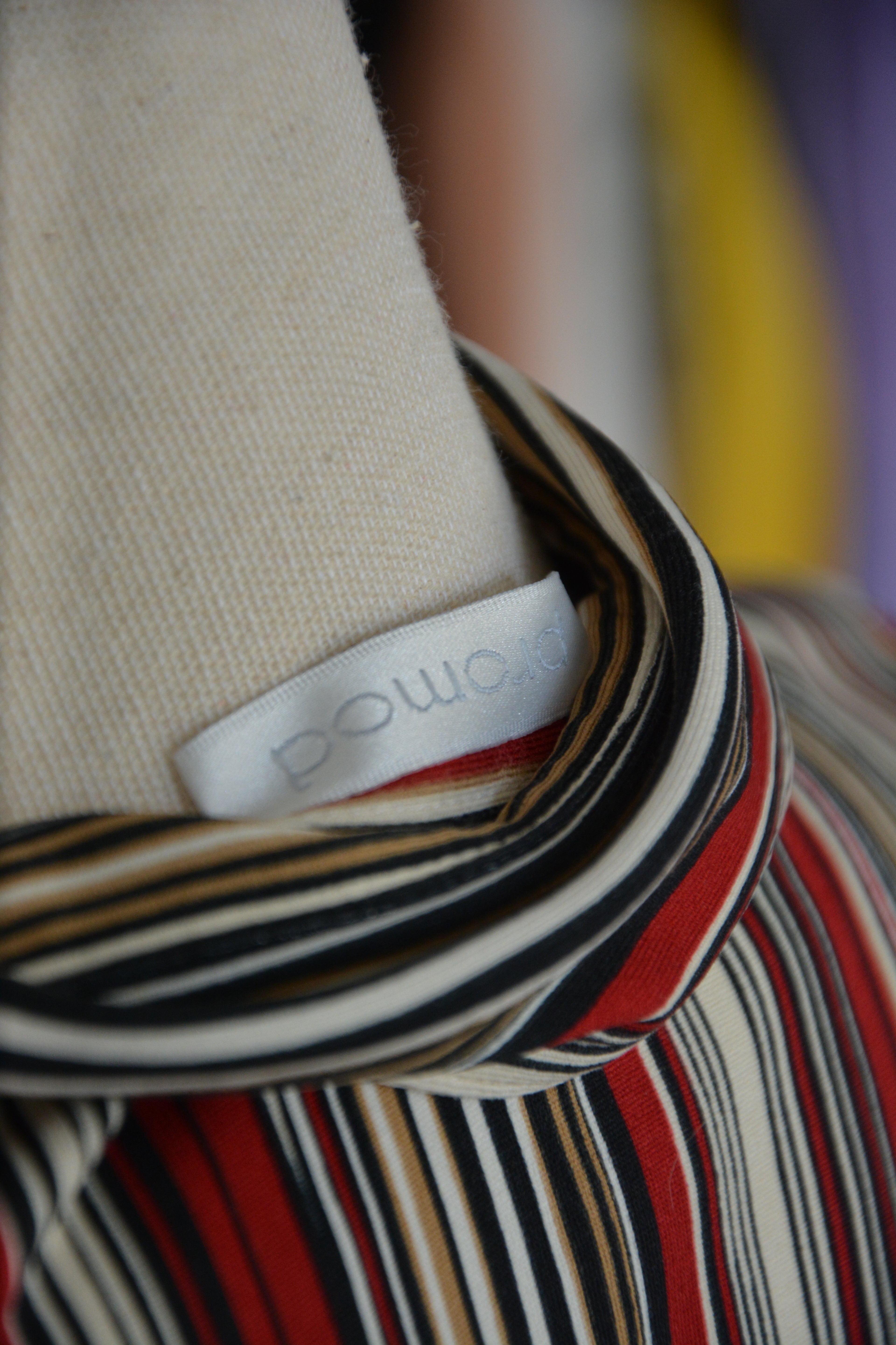 Chemise retro imprimé rayures 