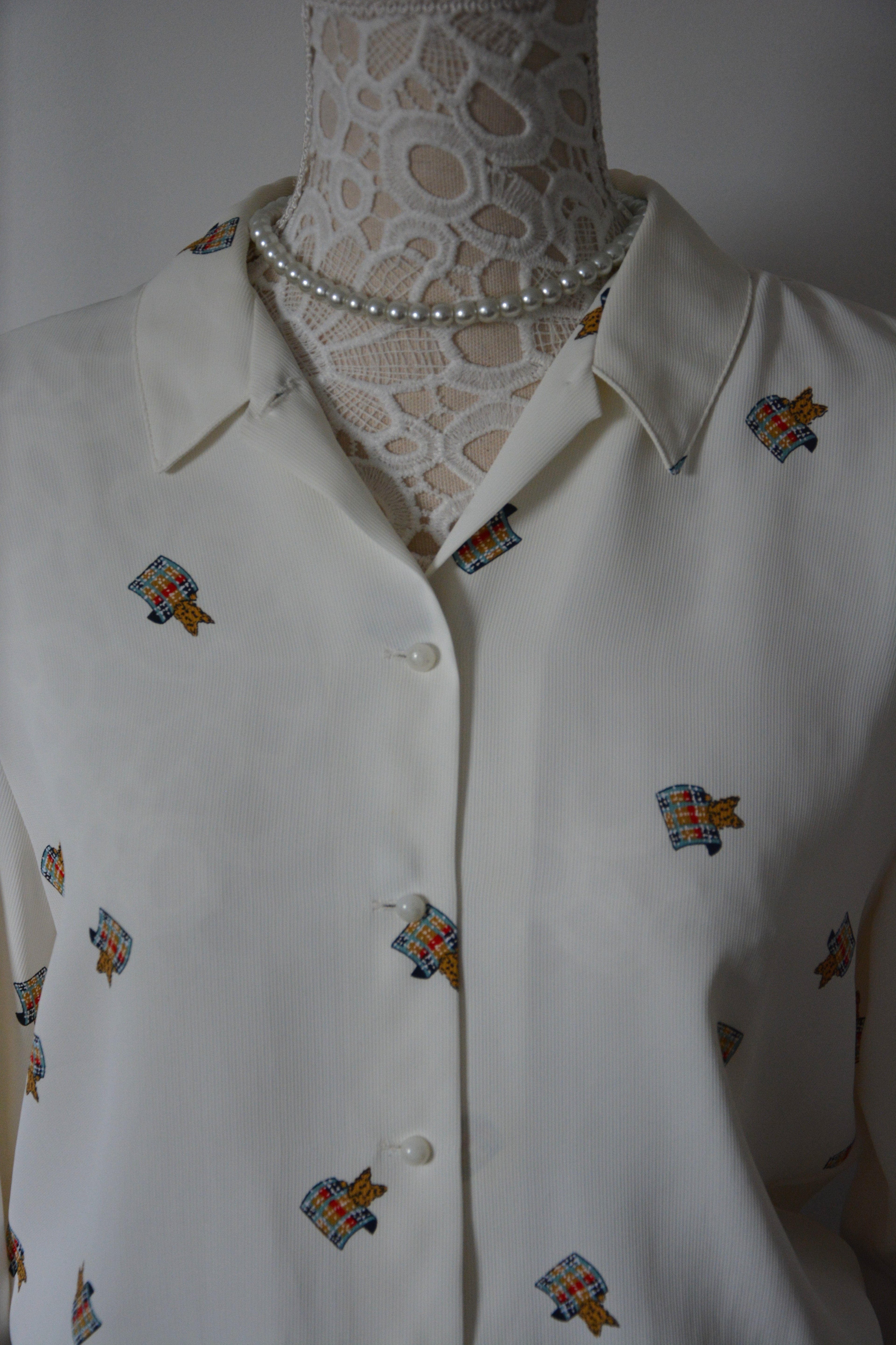 Chemise fluide à motif chiens - Fabriquée en France