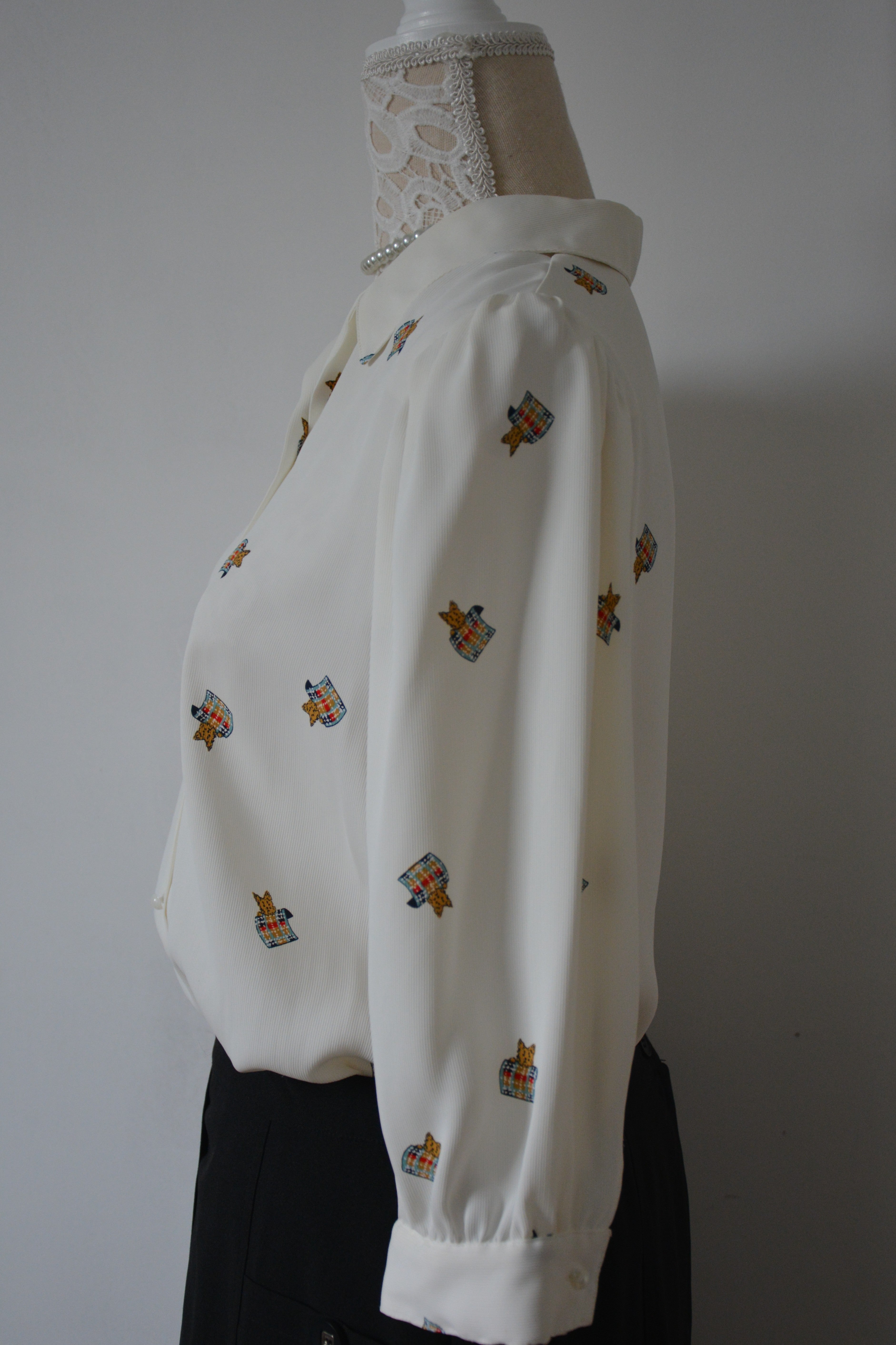 Chemise fluide à motif chiens - Fabriquée en France