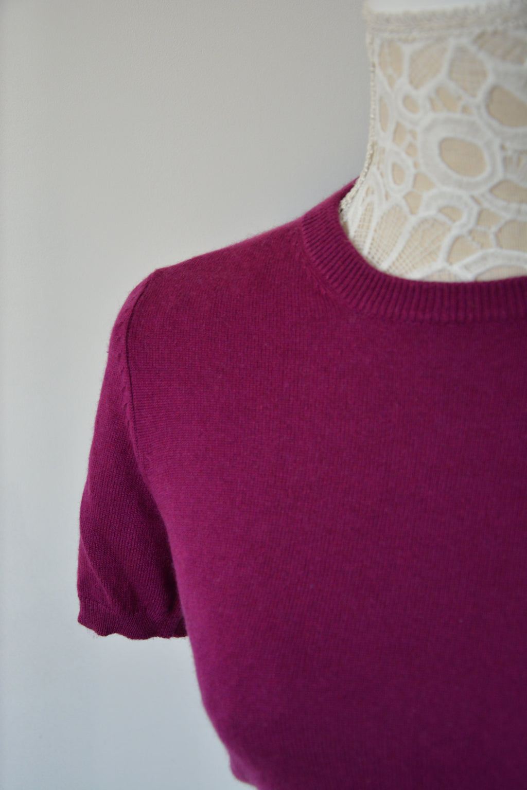 Pull fuchsia en Soie et Cachemire
