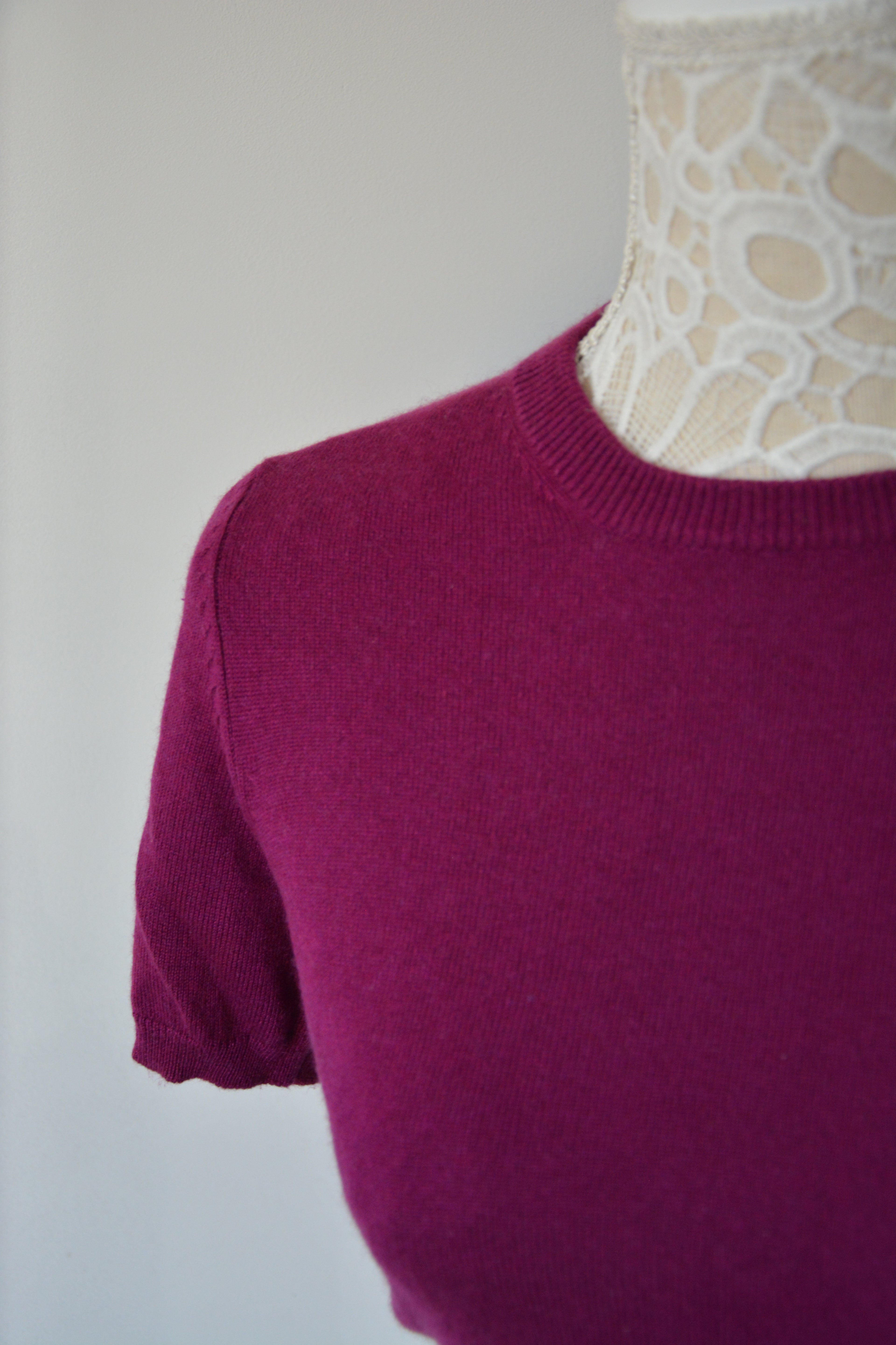 Pull fuchsia en Soie et Cachemire