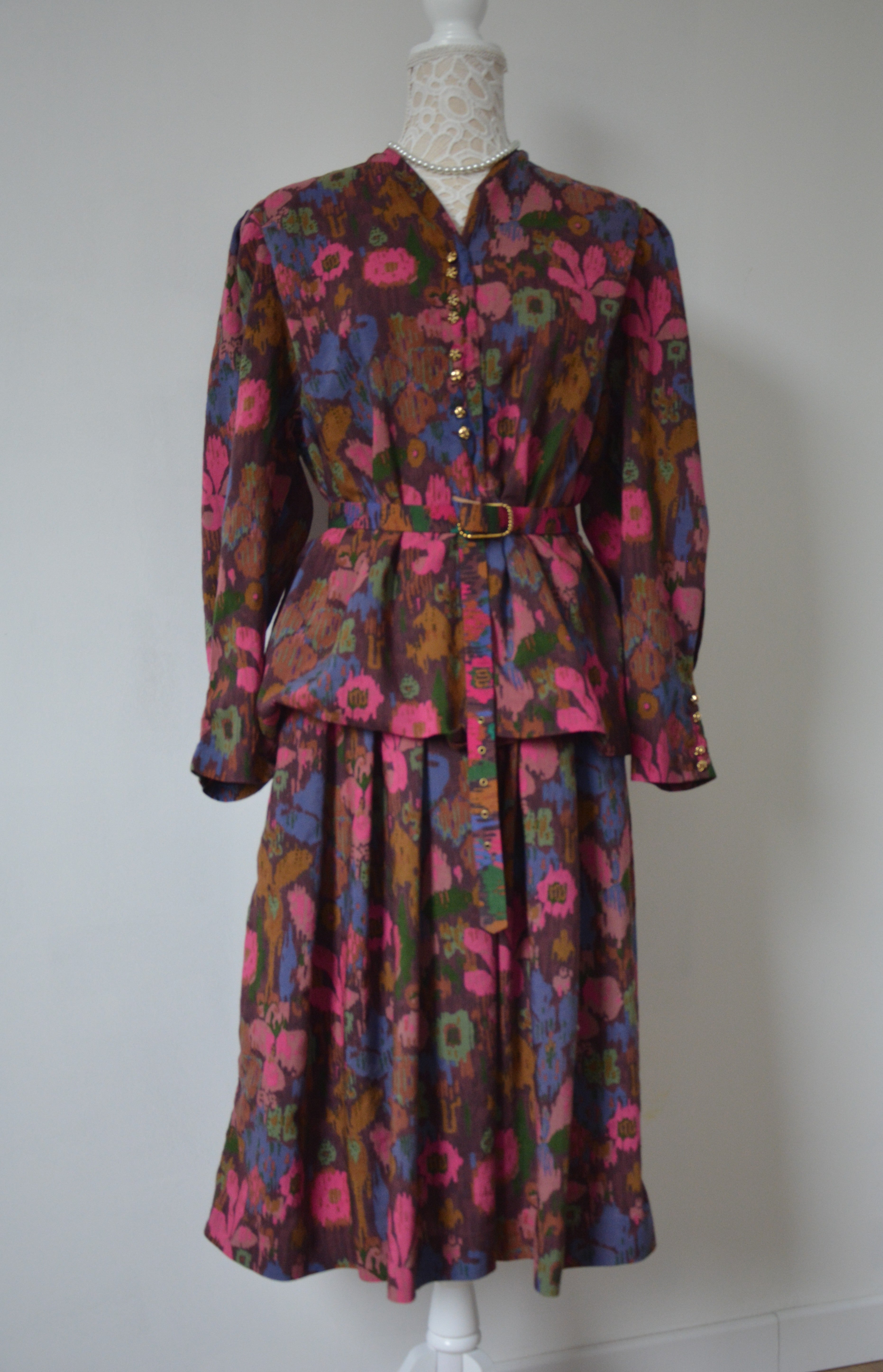Robe tailleur à imprimé floral - Fabriquée en France
