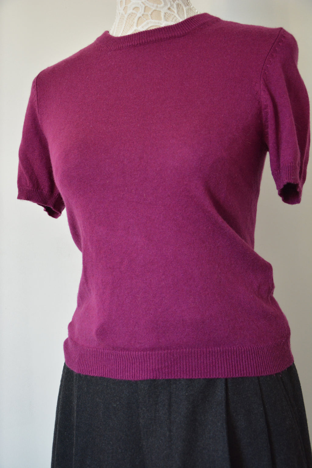 Pull fuchsia en Soie et Cachemire