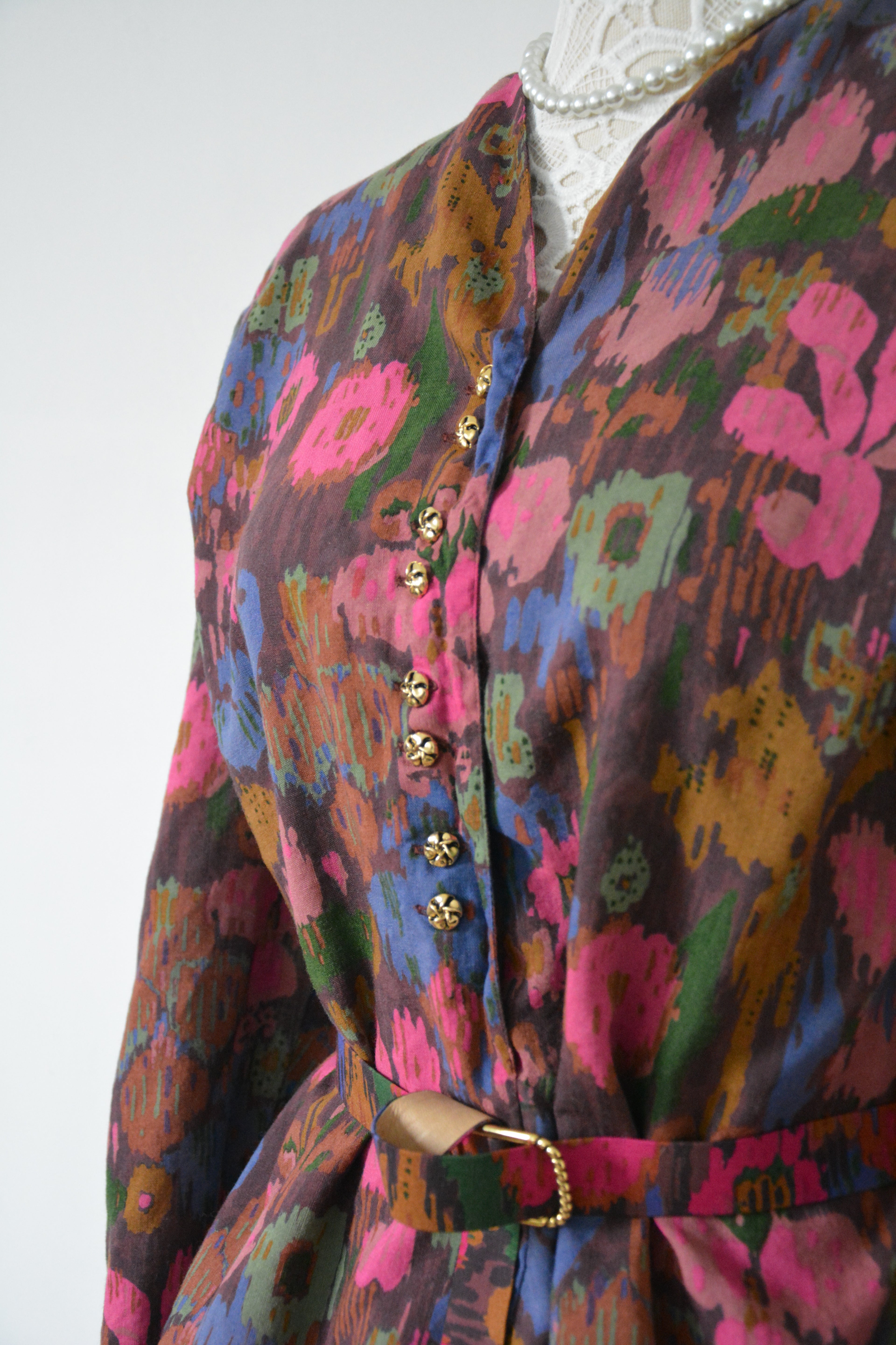 Robe tailleur à imprimé floral - Fabriquée en France