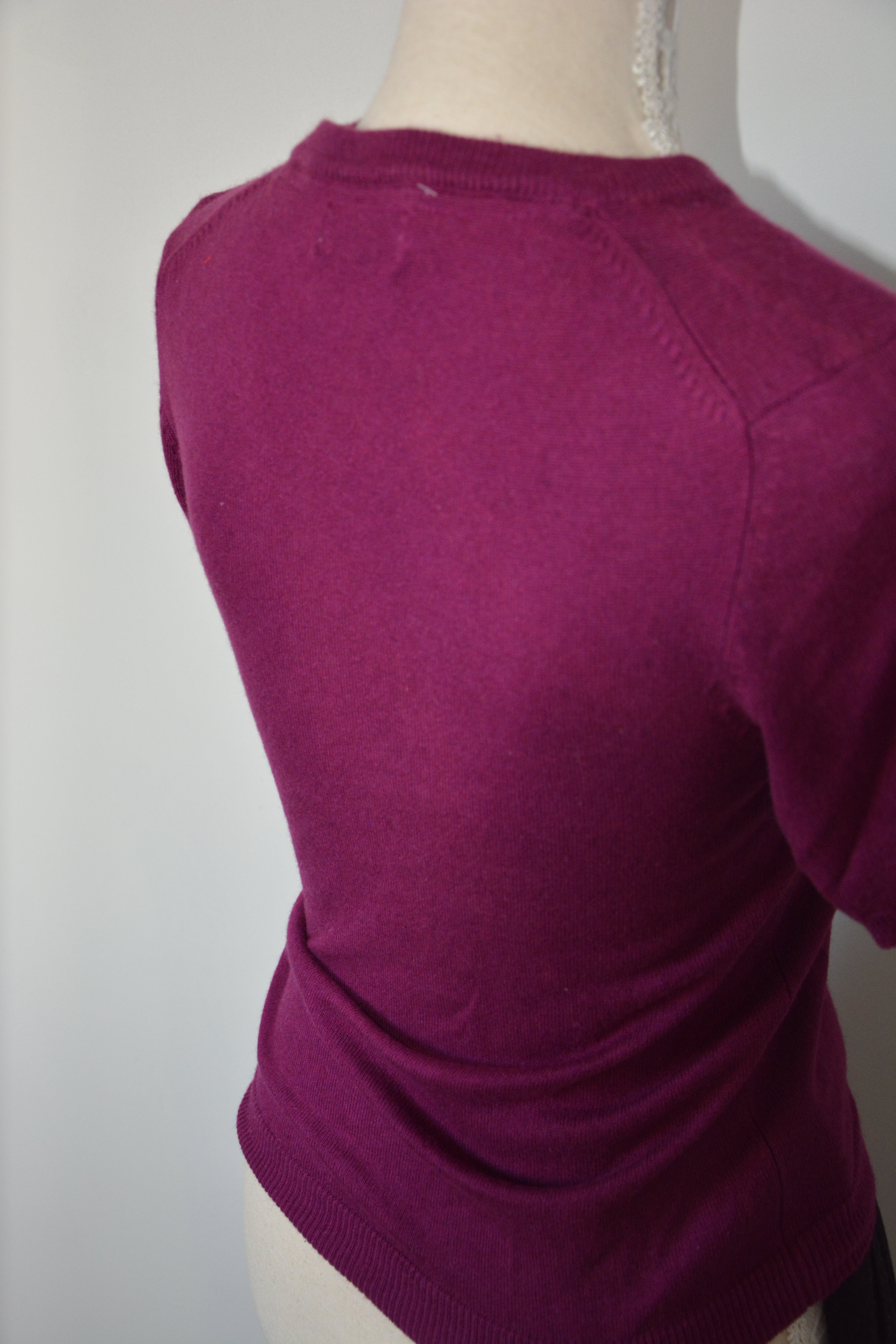 Pull fuchsia en Soie et Cachemire