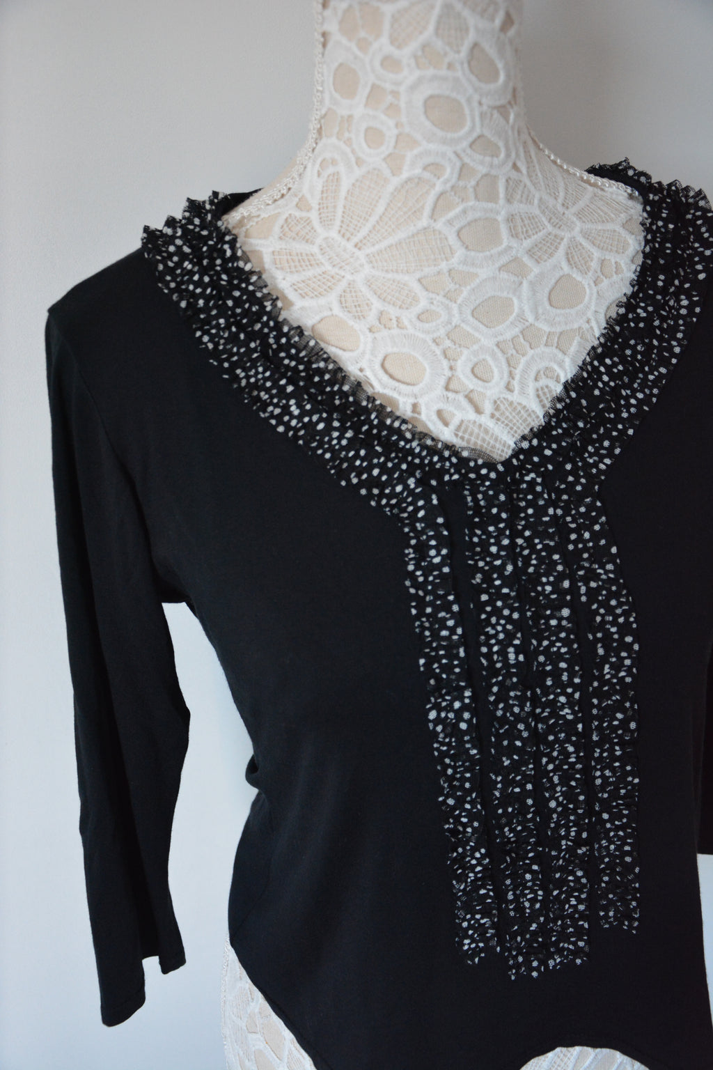 Top à col volanté | Fabriqué en France