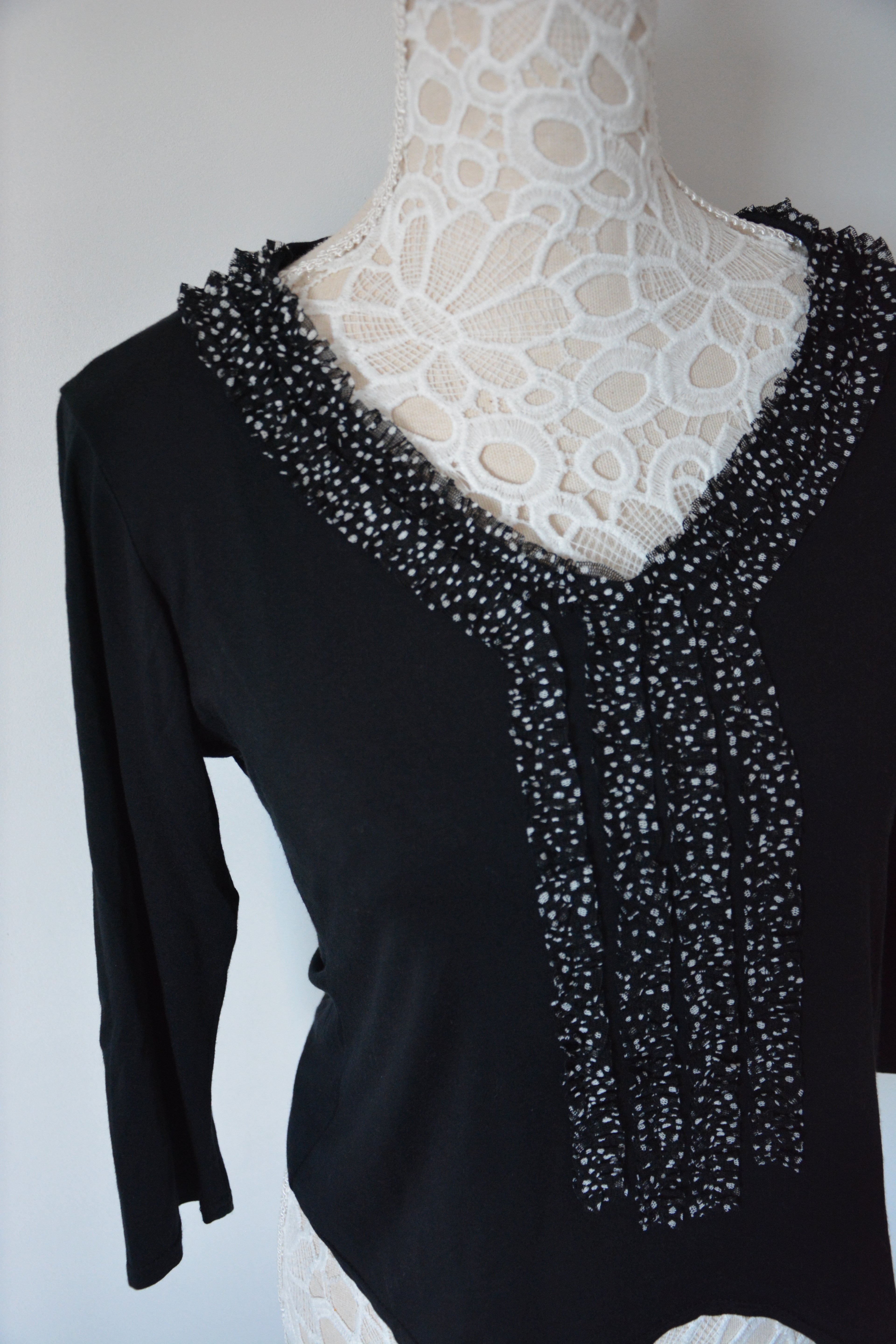 Top à col volanté | Fabriqué en France