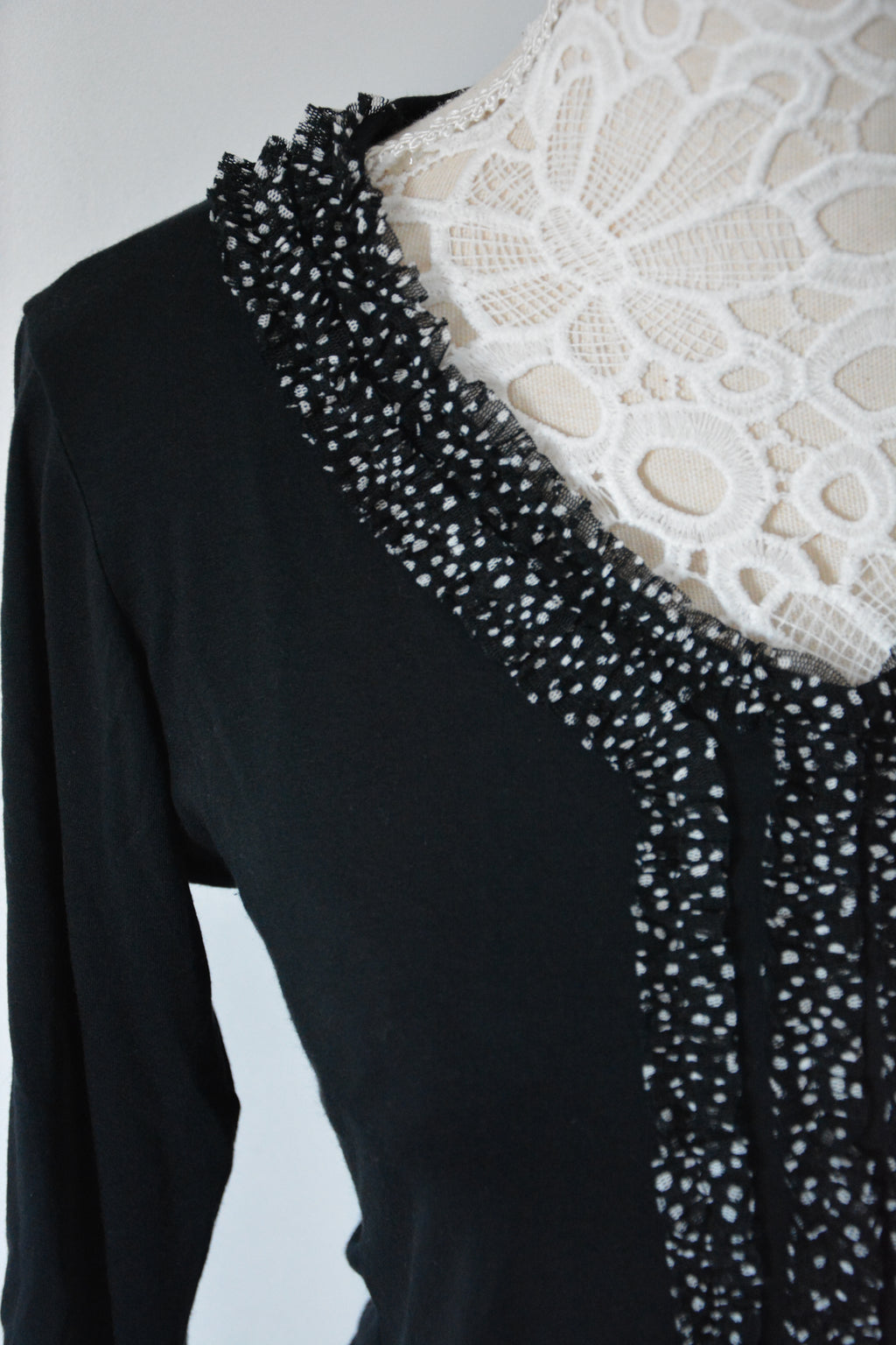 Top à col volanté | Fabriqué en France