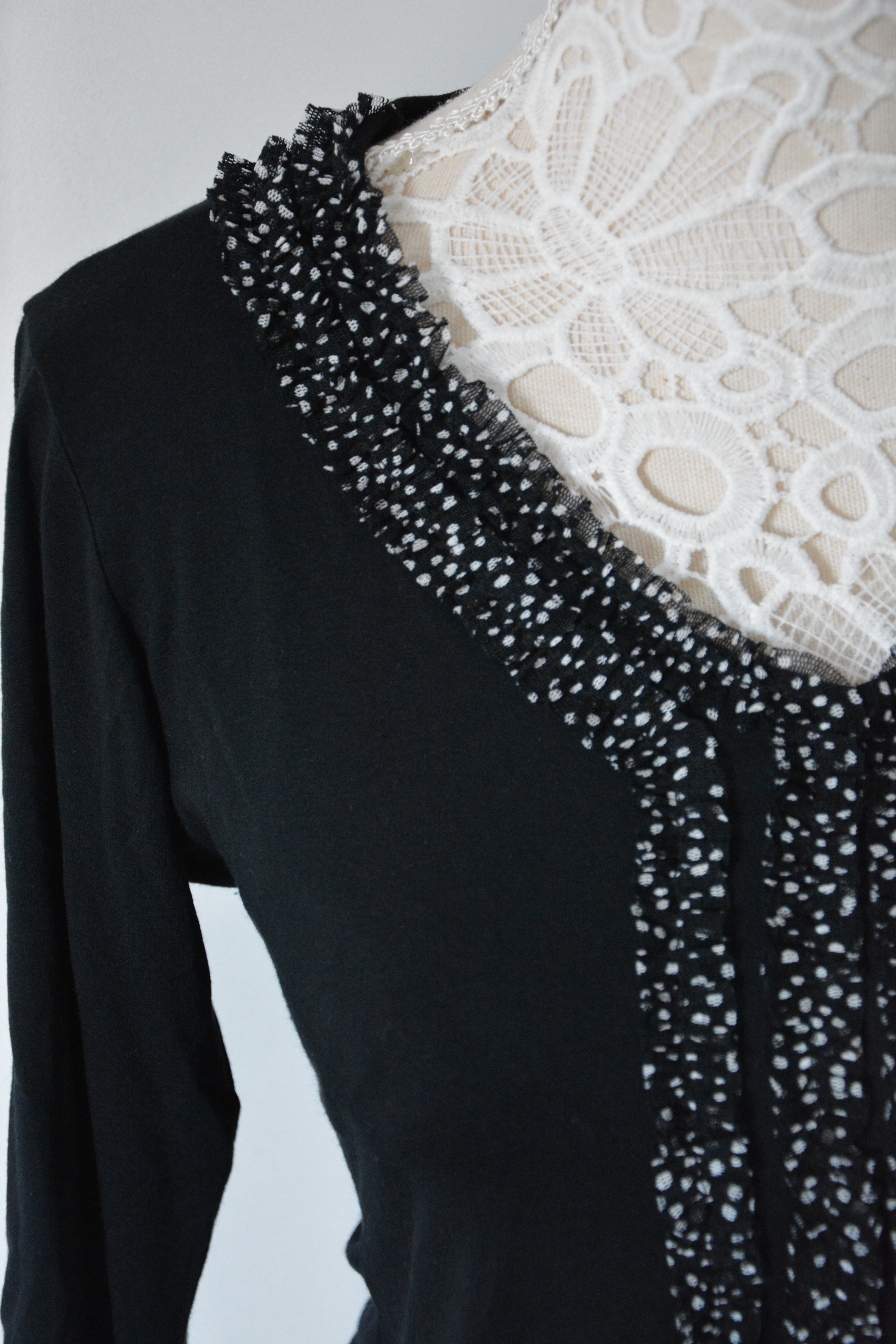 Top à col volanté | Fabriqué en France