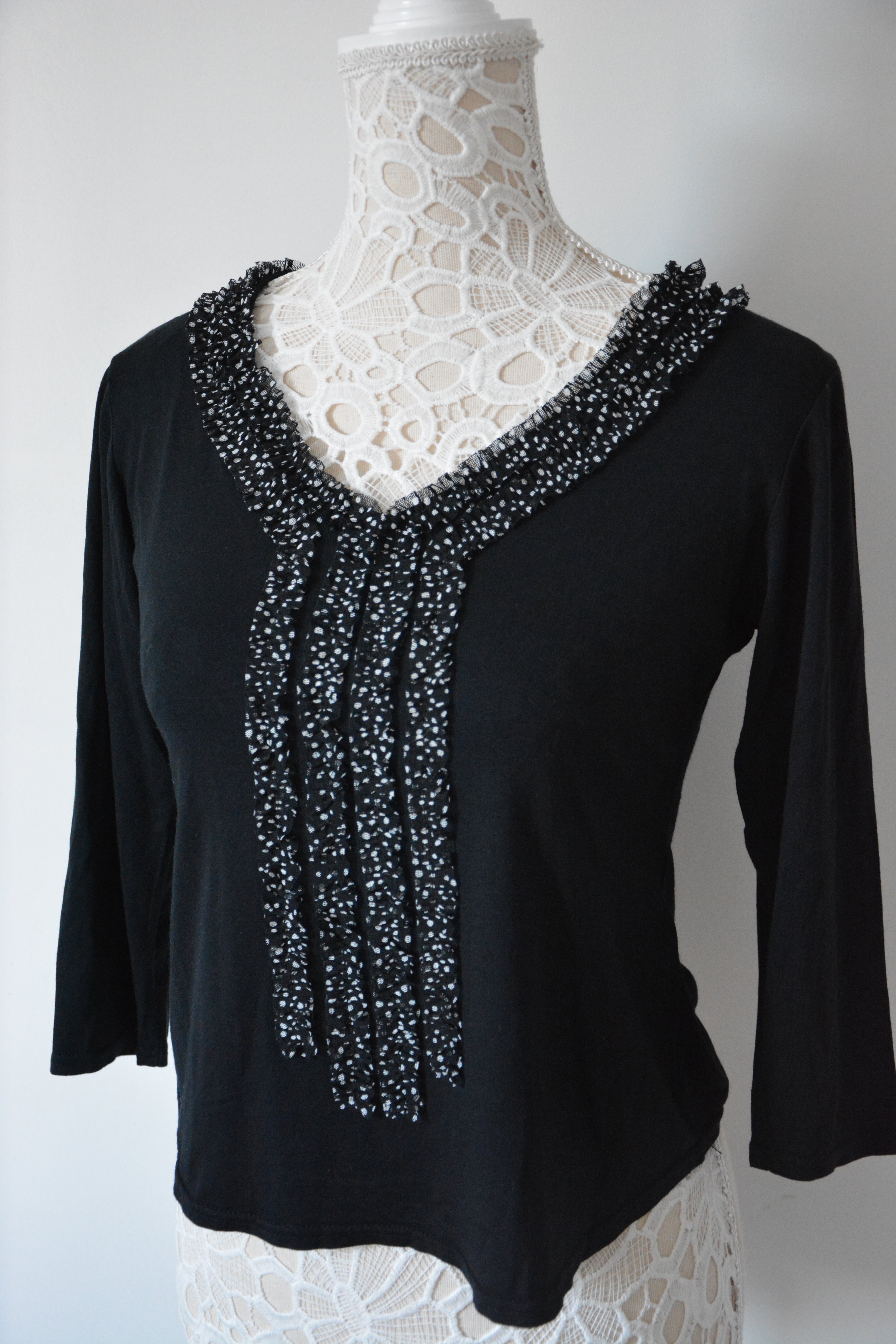 Top à col volanté | Fabriqué en France