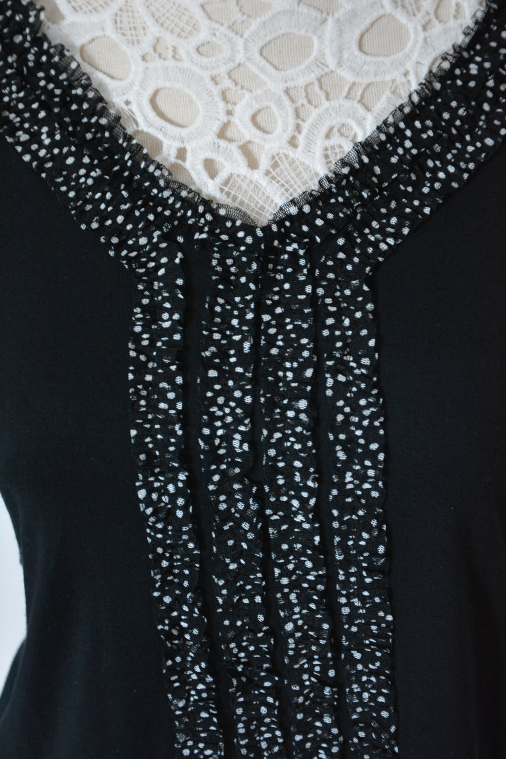 Top à col volanté | Fabriqué en France