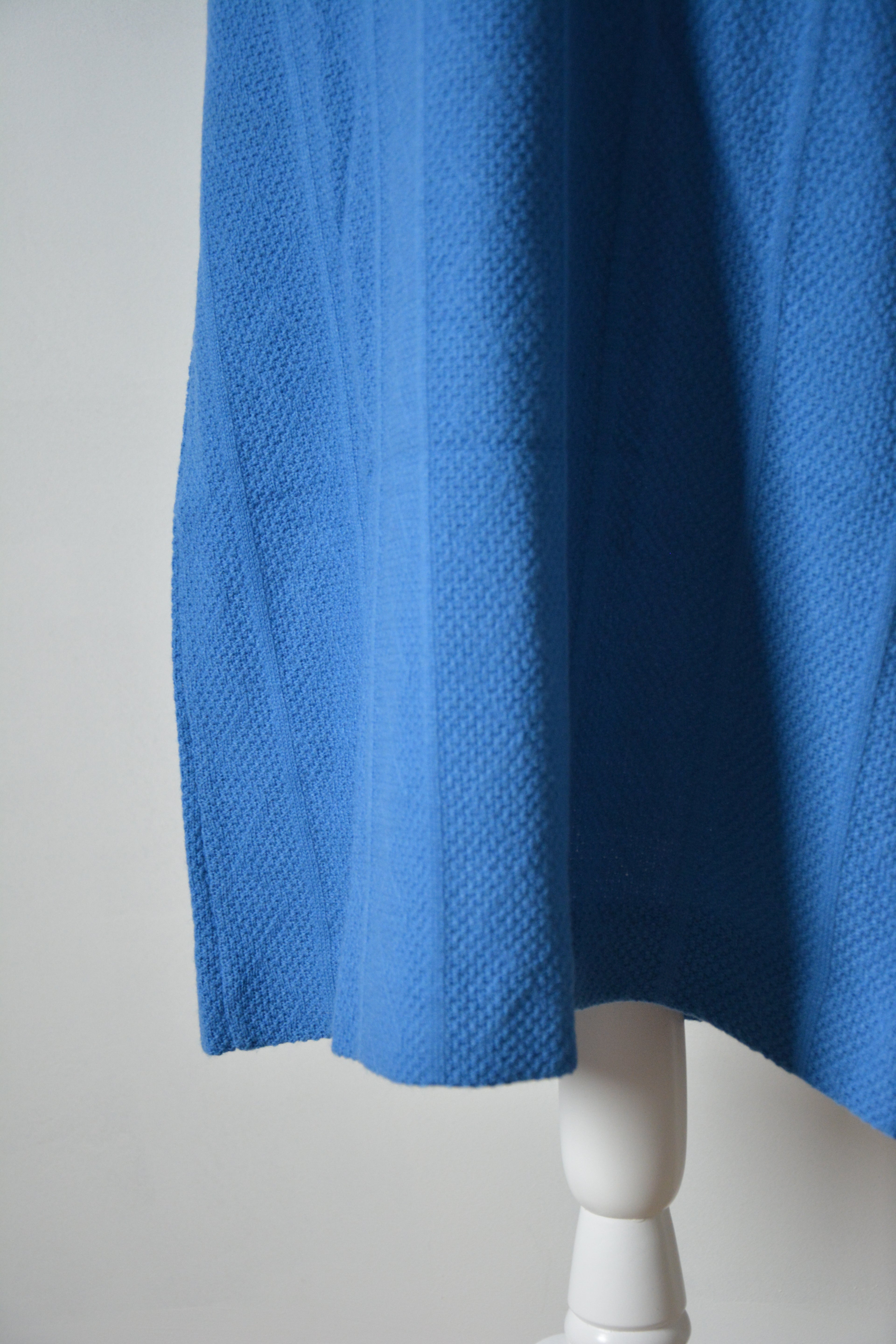 Robe bleue en maille - Fabriquée en France