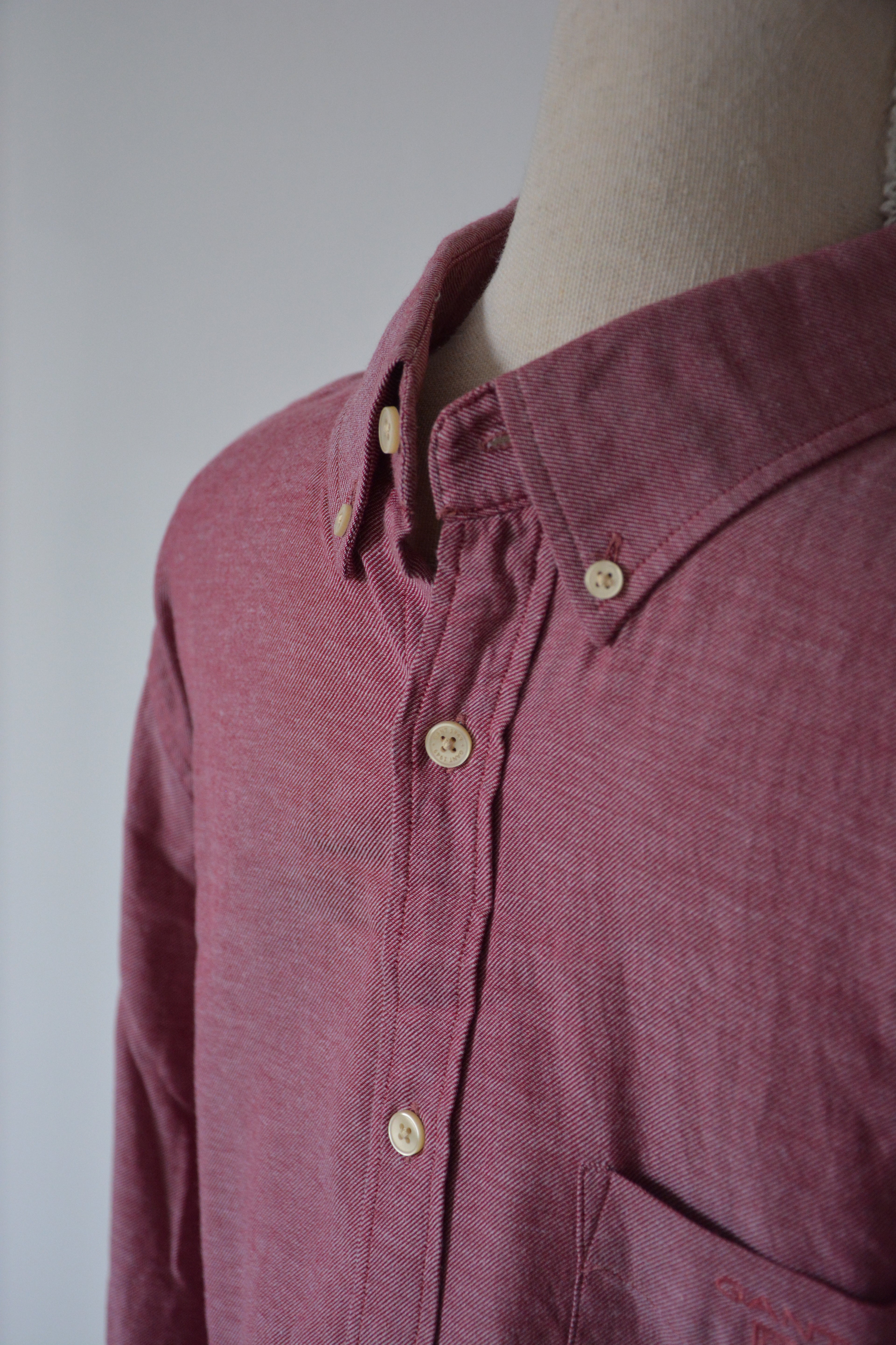 Chemise regular rouge chiné