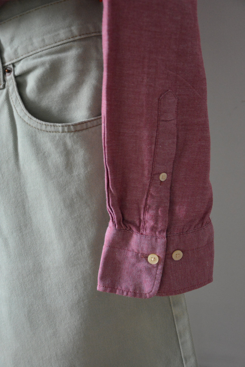 Chemise regular rouge chiné