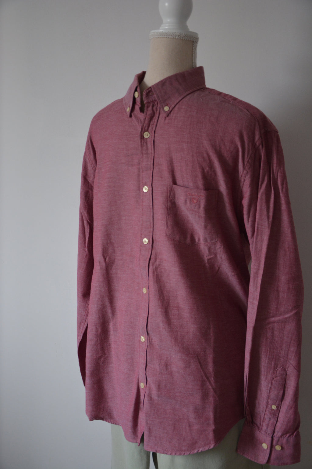 Chemise regular rouge chiné