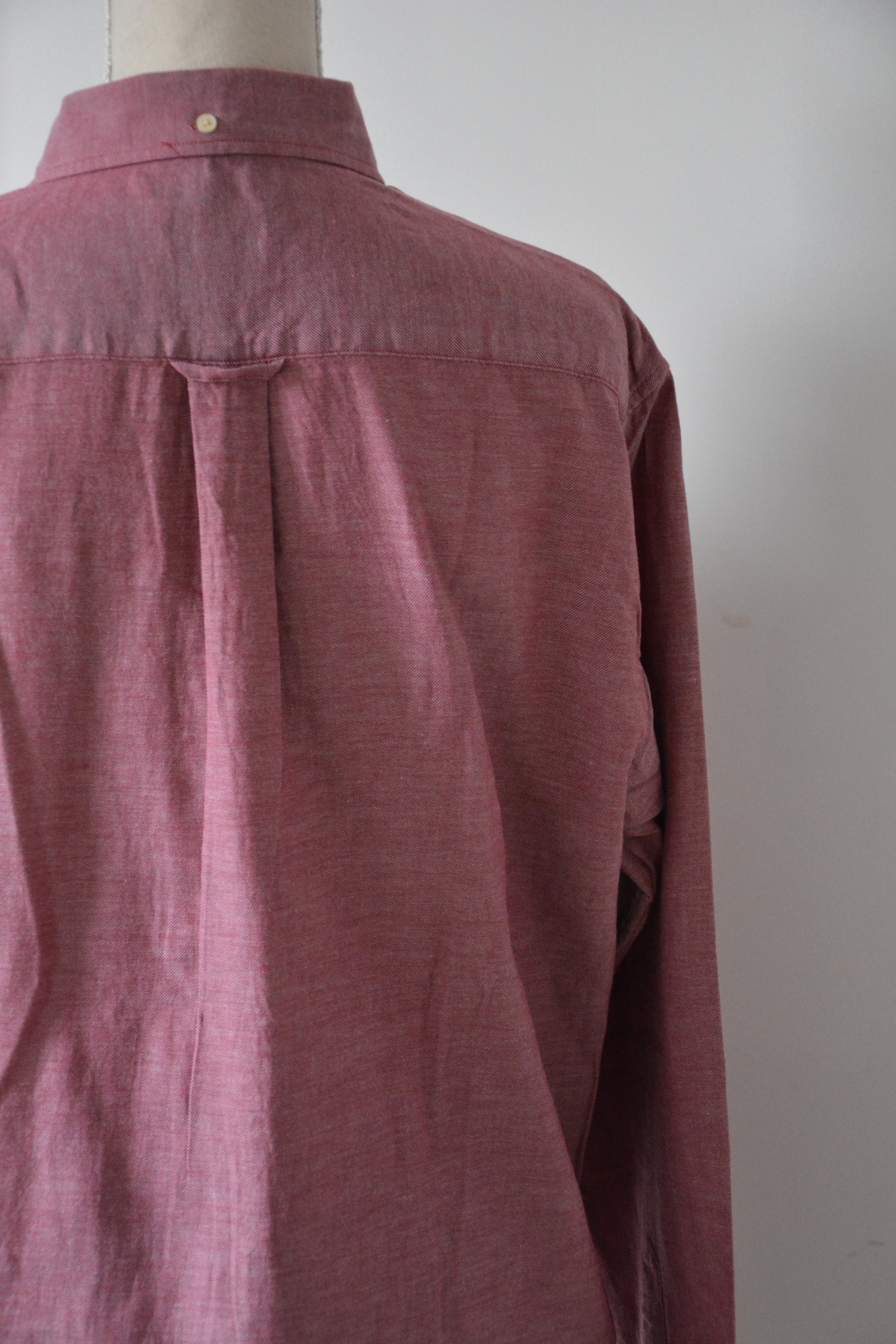 Chemise regular rouge chiné